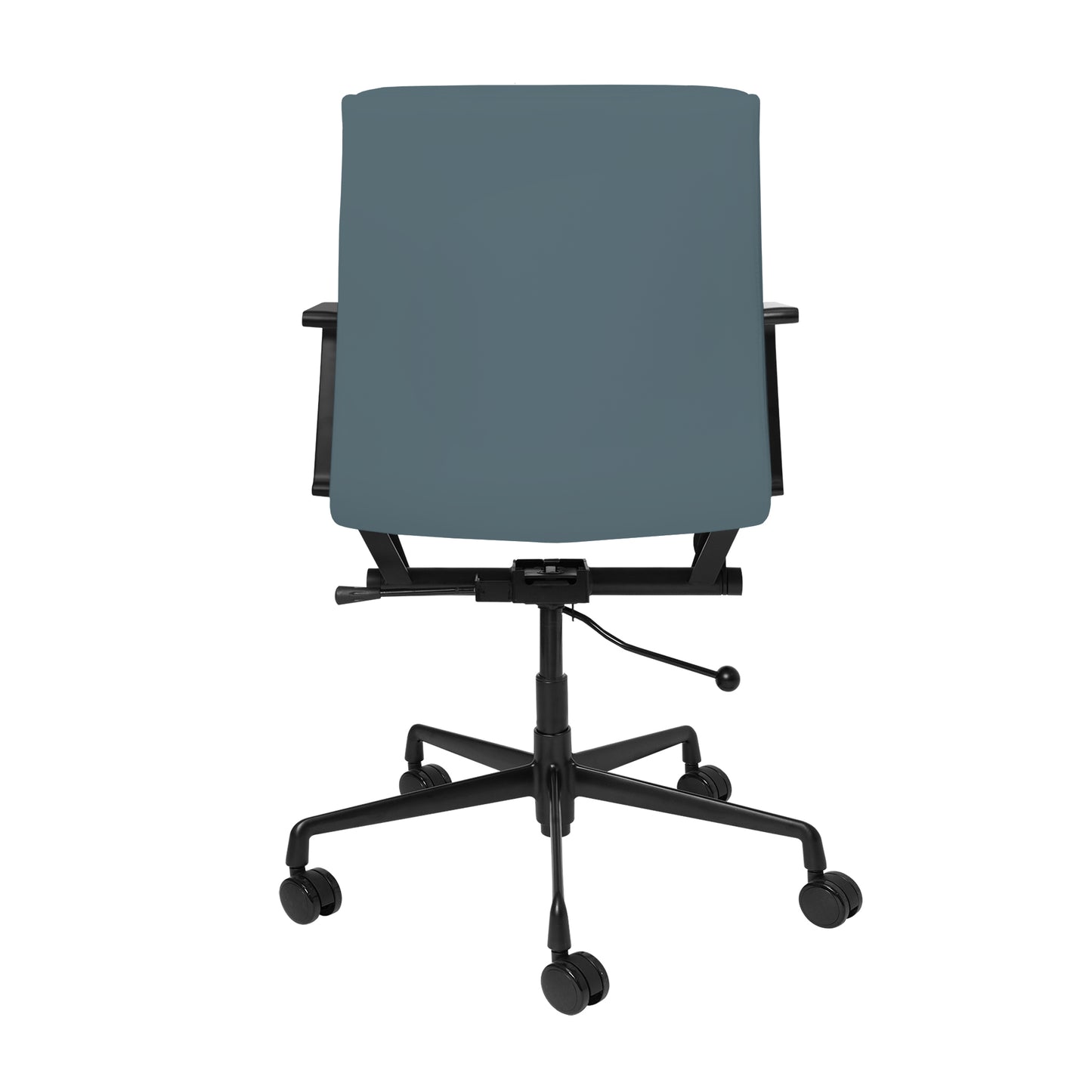 SOHO II Ribbed Management Chair (Black Frame/Coastal Blue)