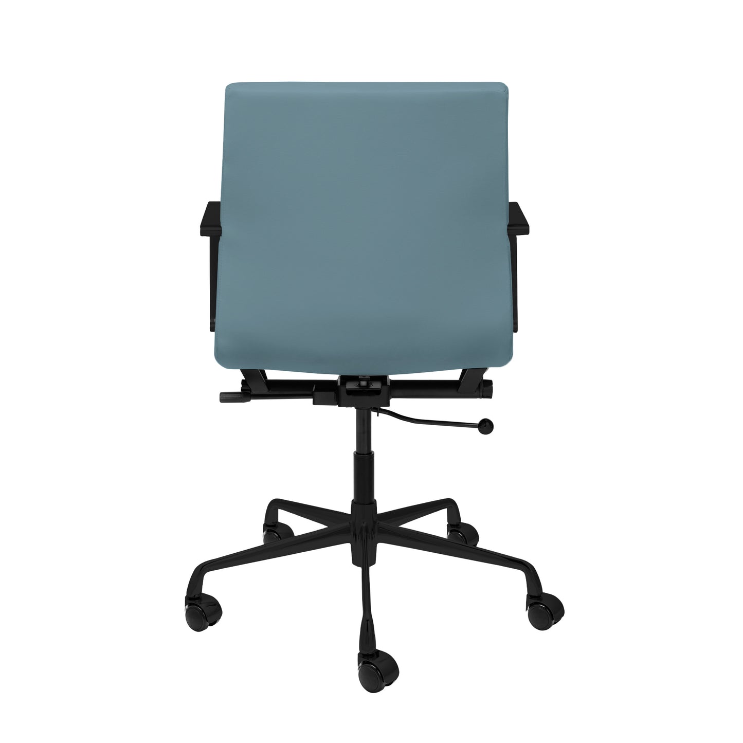 SOHO II Ribbed Management Chair (Black Frame/Coastal Blue)