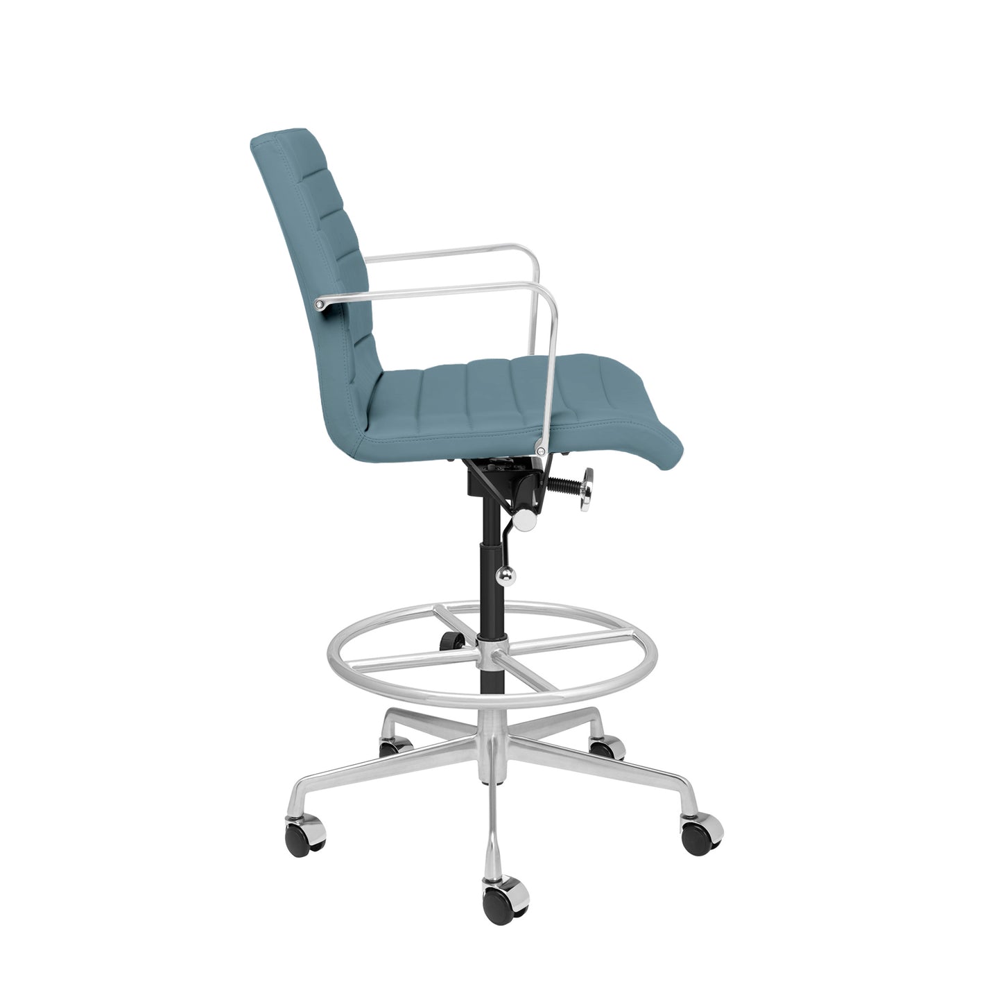 SOHO II Ribbed Drafting Chair (Coastal Blue)