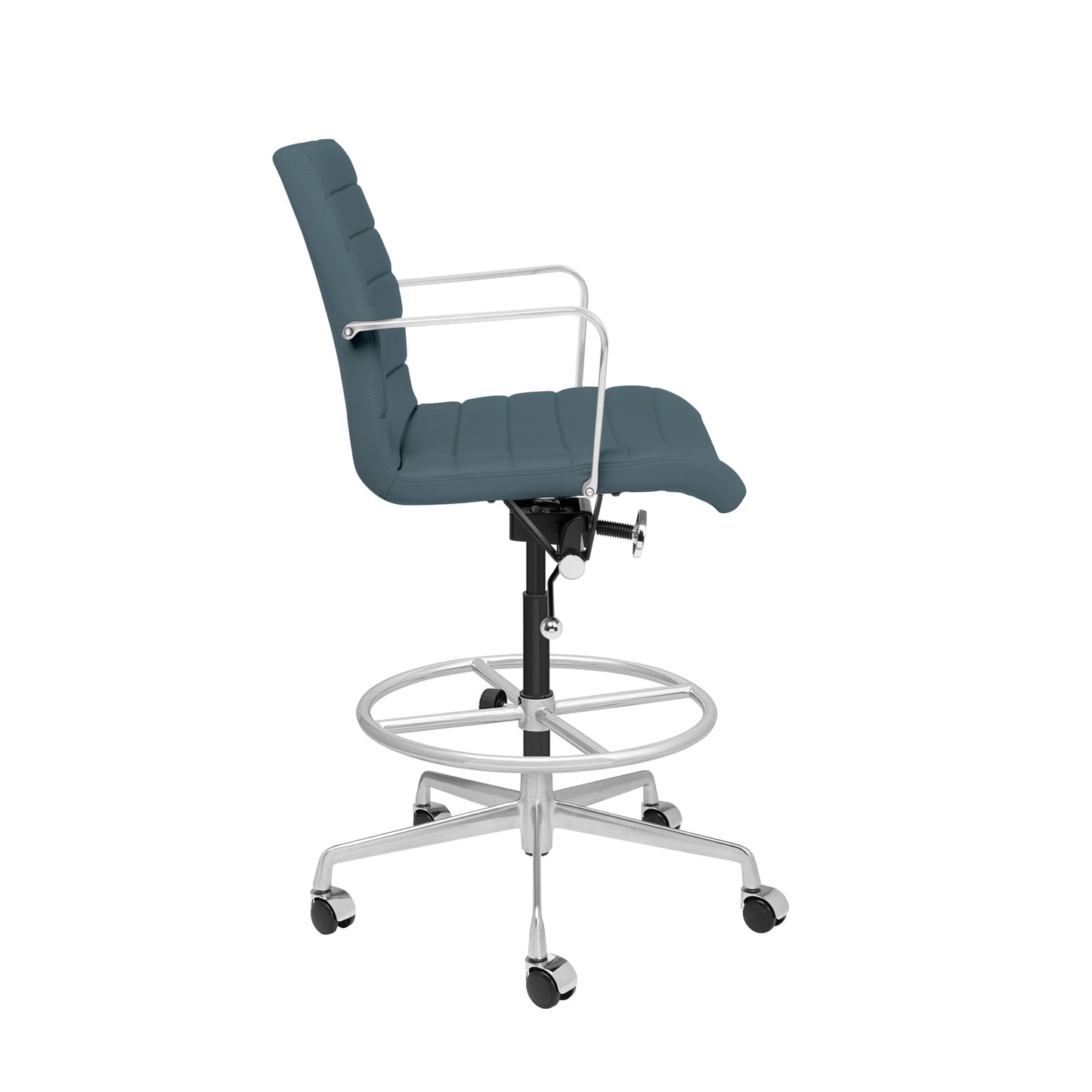 SOHO II Ribbed Drafting Chair (Coastal Blue)