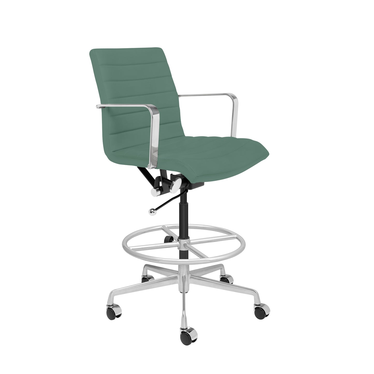 SOHO II Ribbed Drafting Chair (Sage Green)