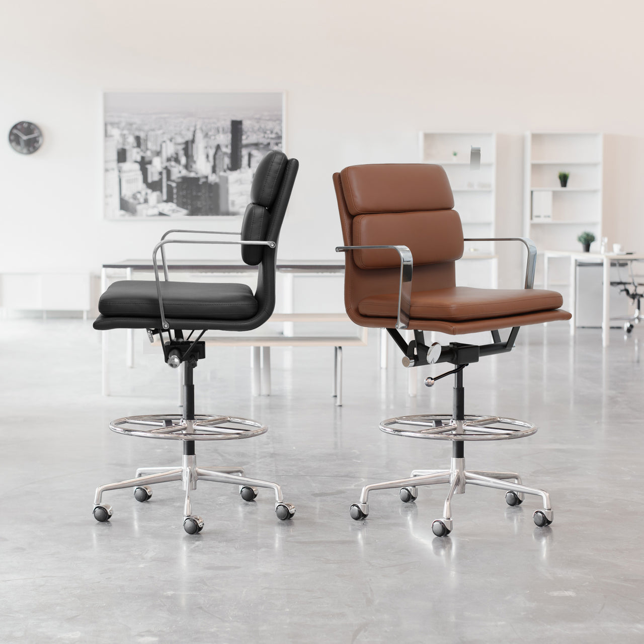 SOHO II Padded Drafting Chair (Blue)