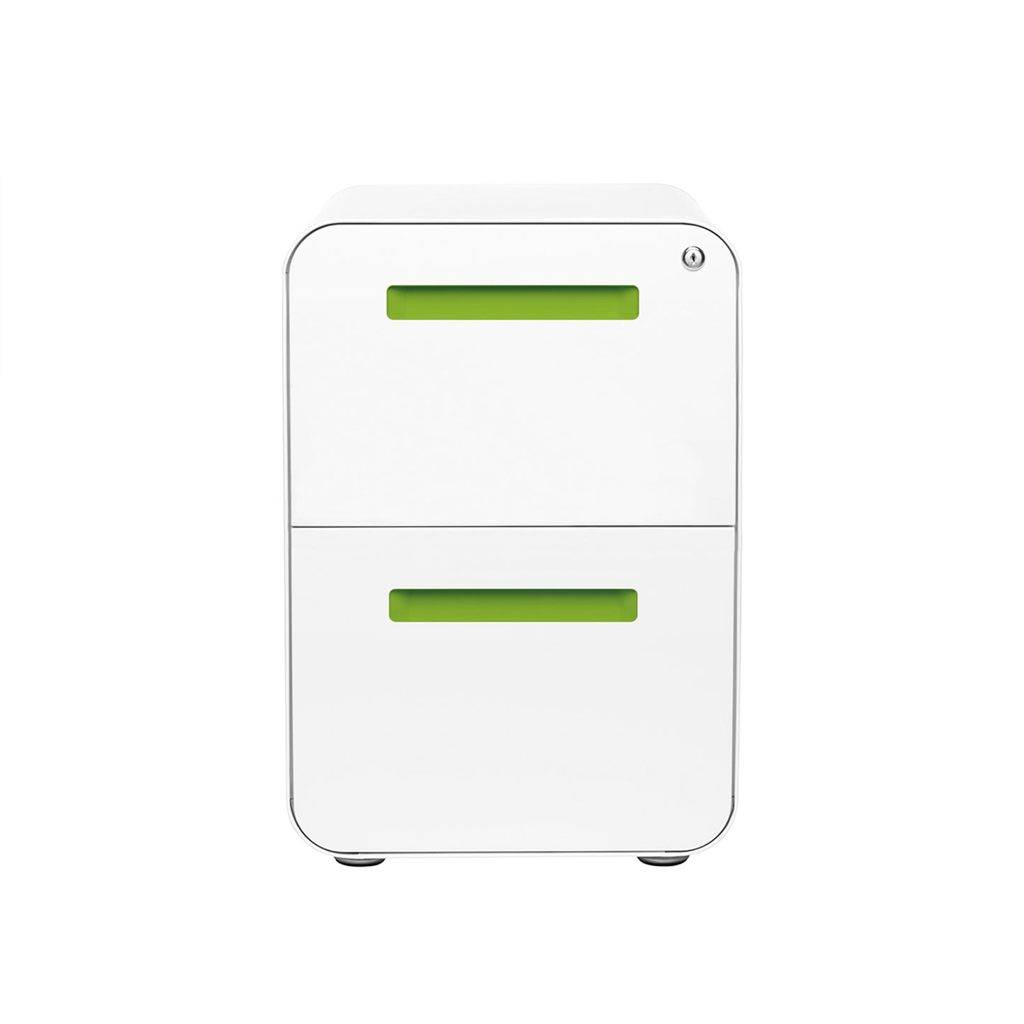 Stockpile Curve 2-Drawer File Cabinet (White/Green)