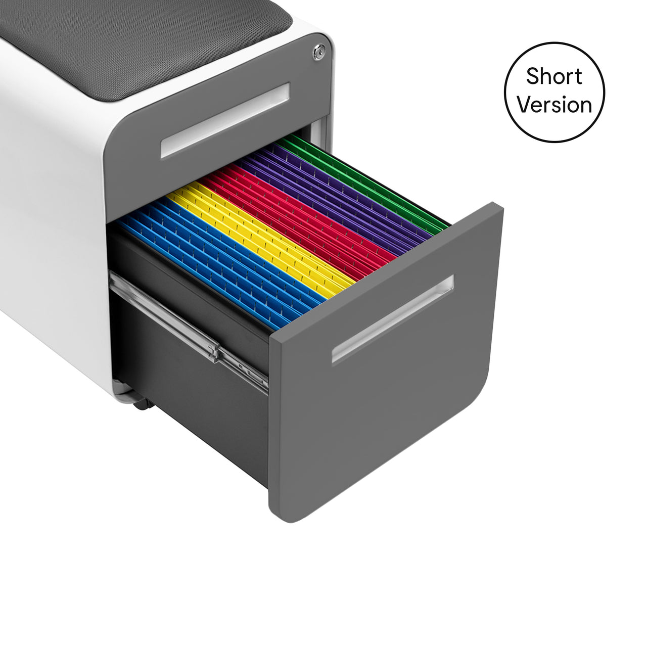 Stockpile Mini 2-Drawer File Cabinet (Dark Grey Face)