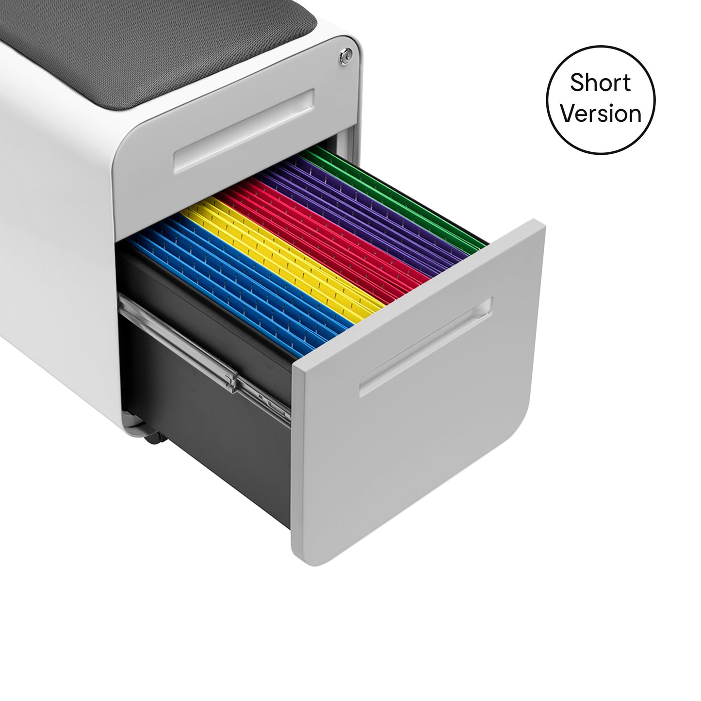 Stockpile Mini 2-Drawer File Cabinet (Light Grey Face)