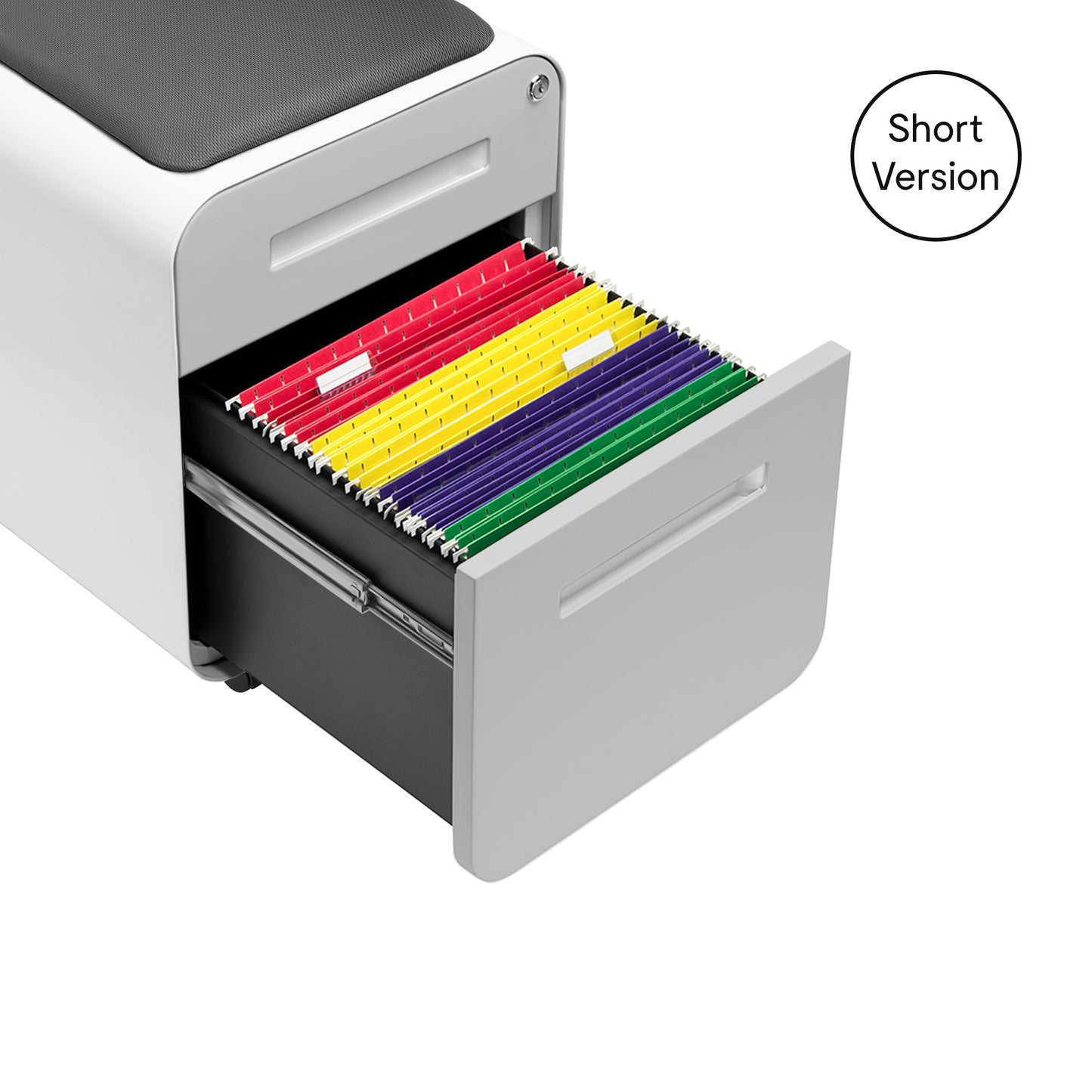 Stockpile Mini 2-Drawer File Cabinet (Light Grey Face)
