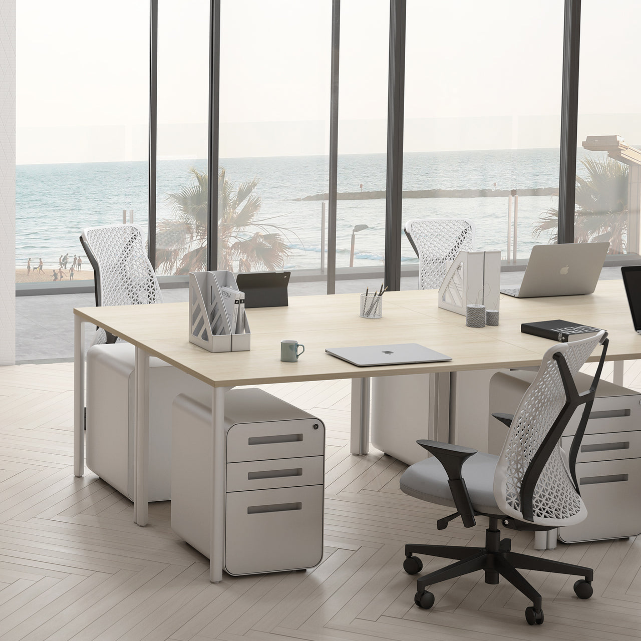 Hudson Executive Desk (Dark Grey Top)