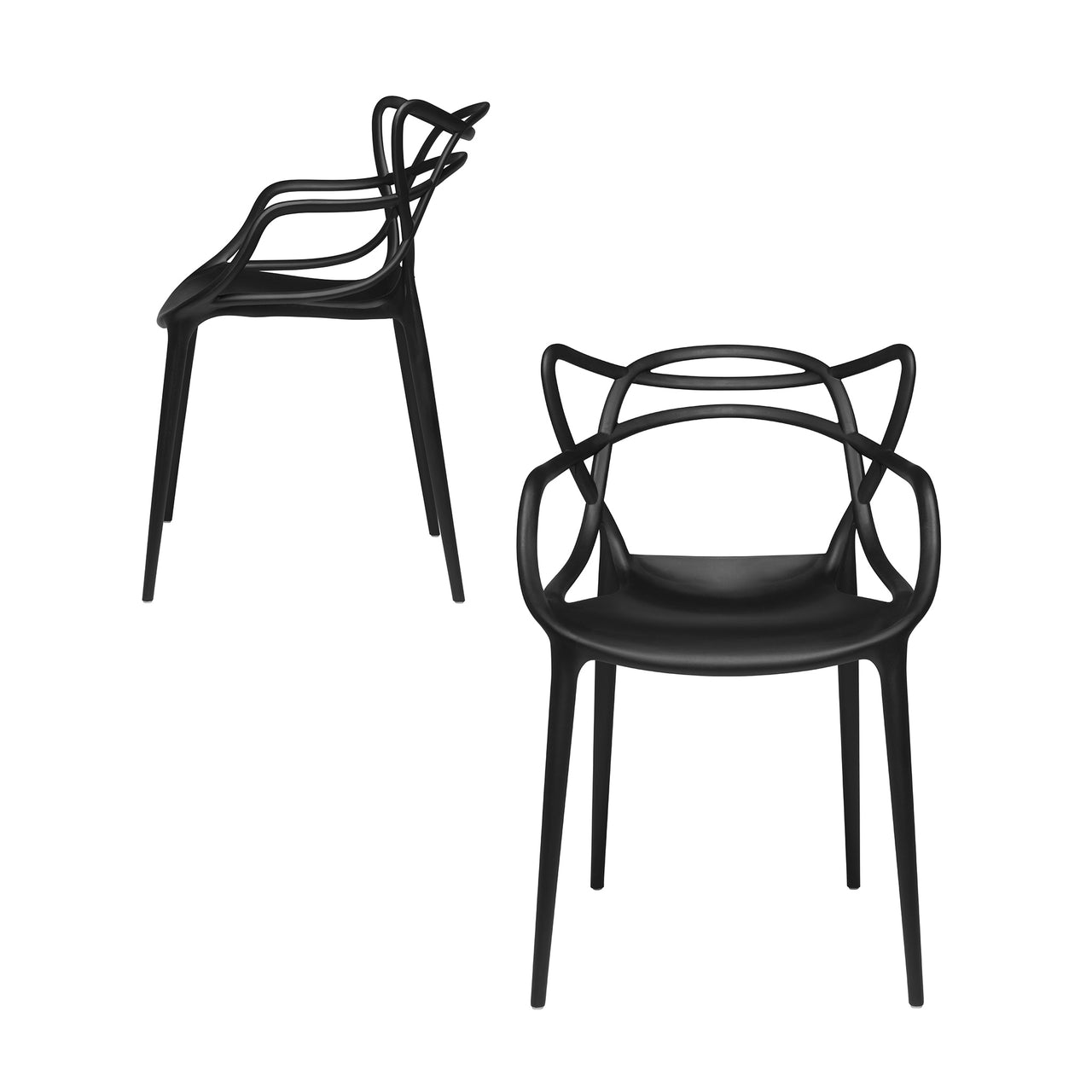 Set of 2 - Masters Entangled Chair (Black)