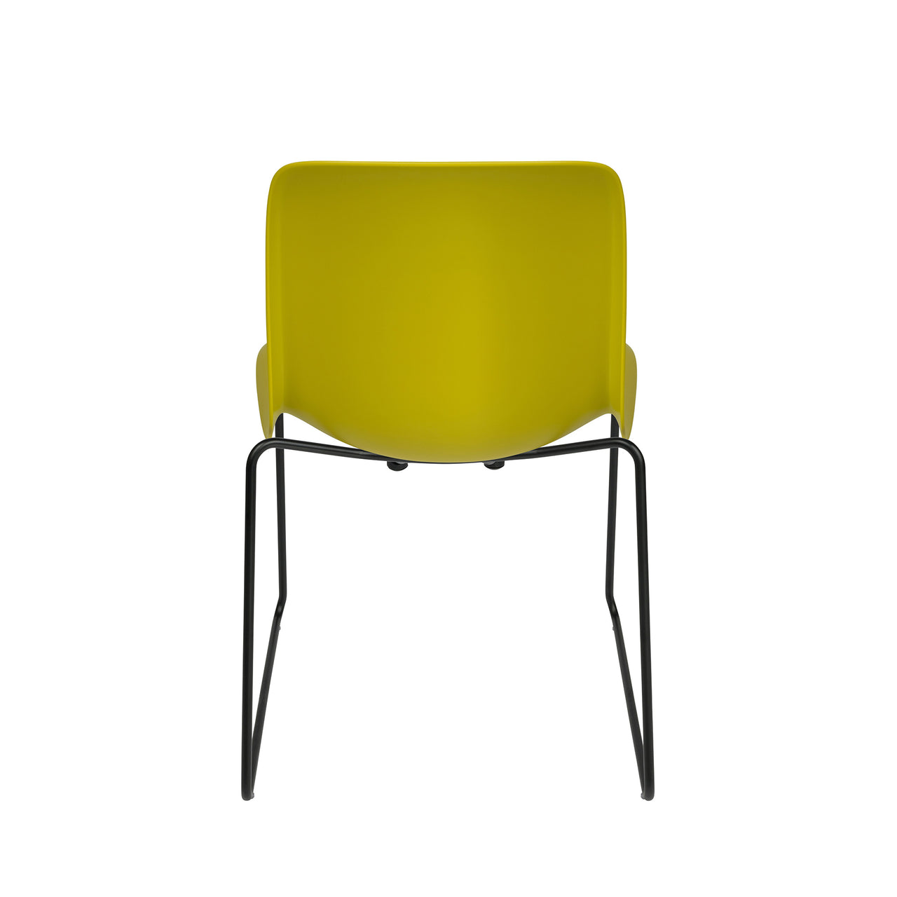Murray Stackable Side Chairs, Sled Base, Set of 2 (Yellow)