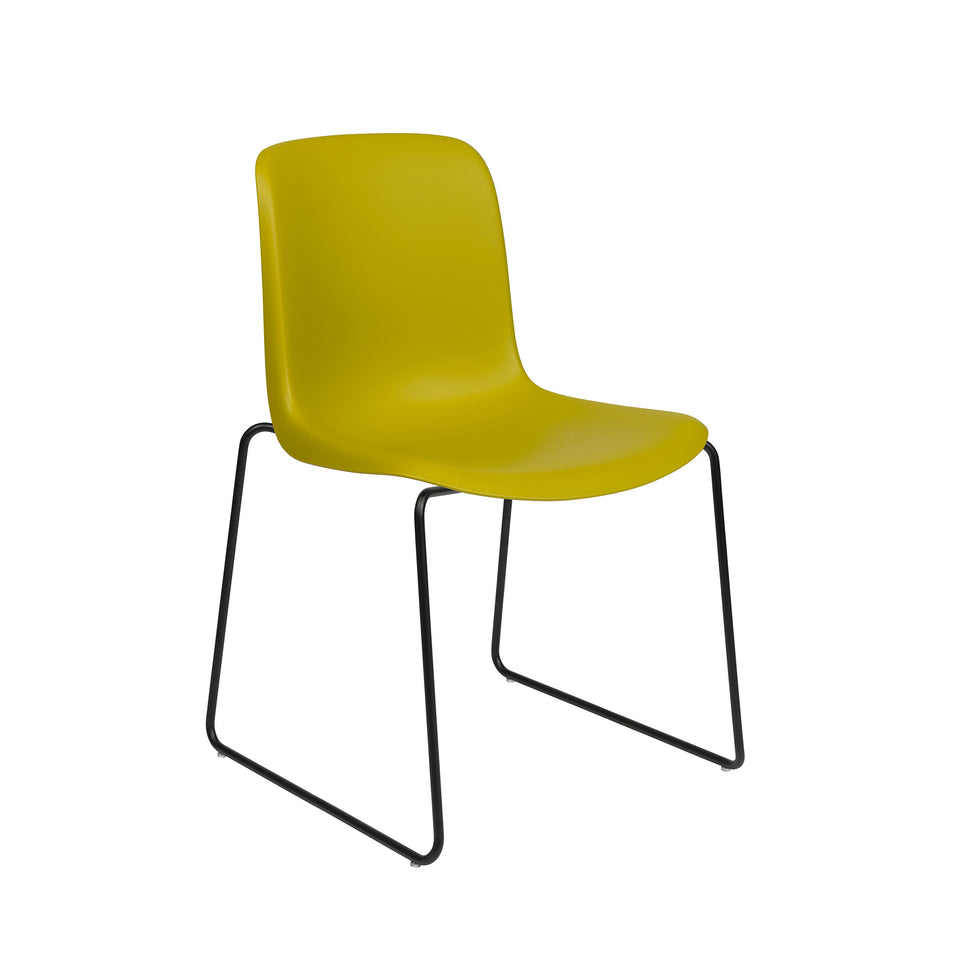 Murray Stackable Side Chairs, Sled Base, Set of 2 (Yellow)