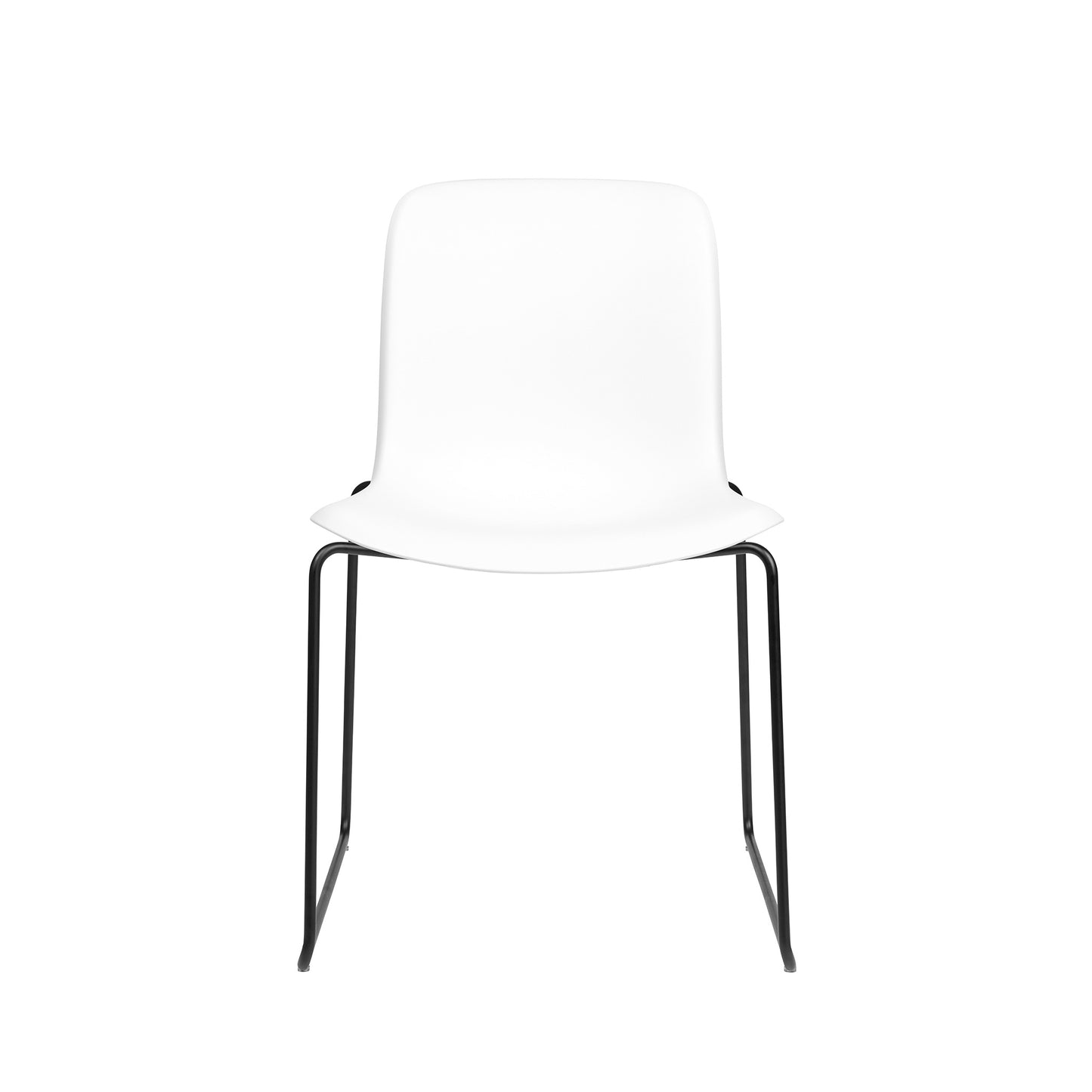 Murray Stackable Side Chairs, Sled Base, Set of 2 (White)