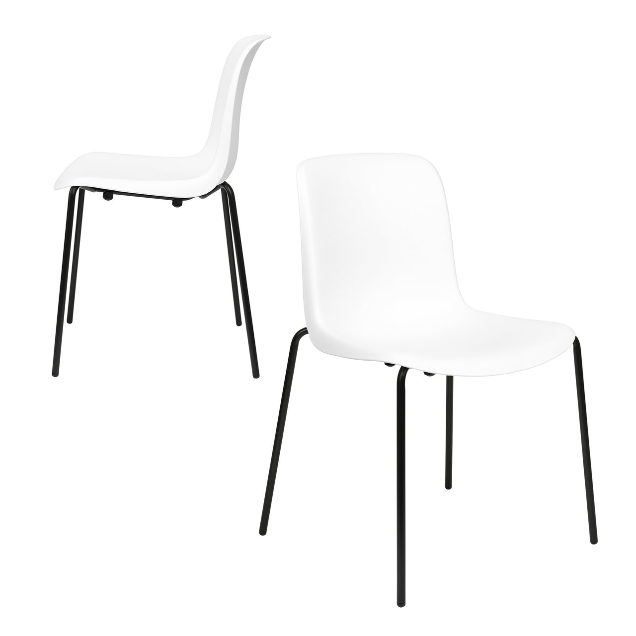 Murray Side Chairs, 4-Leg Base, Set of 2 (White)