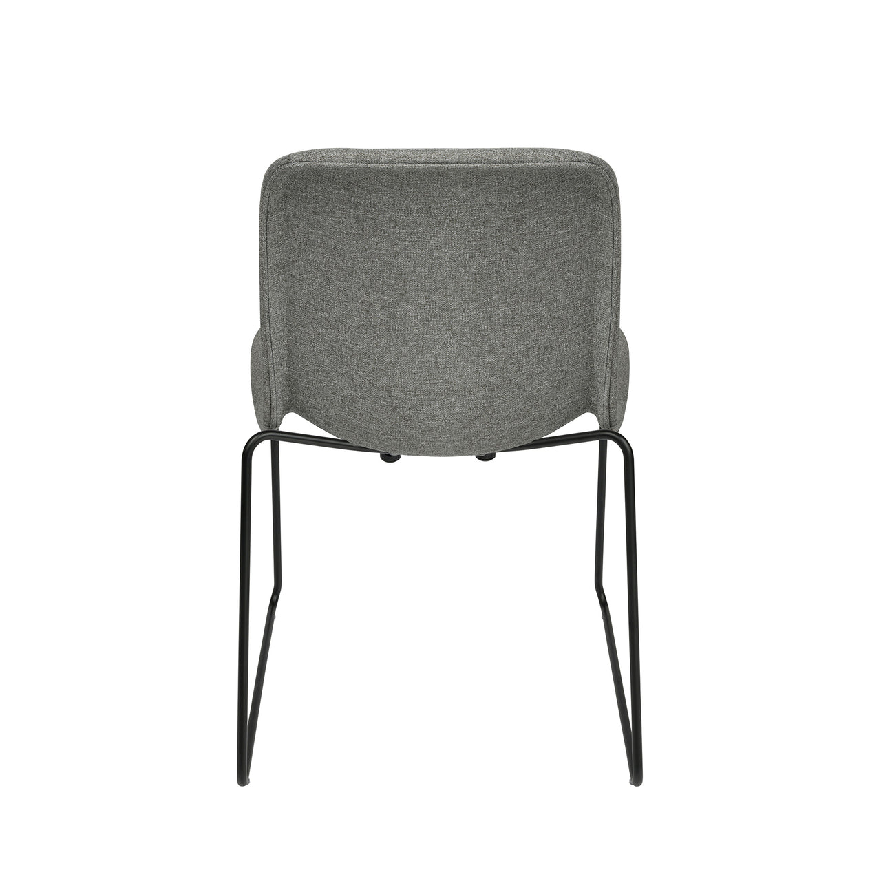 Murray Stackable Side Chairs, Sled Base, Set of 2 (Grey Fabric)