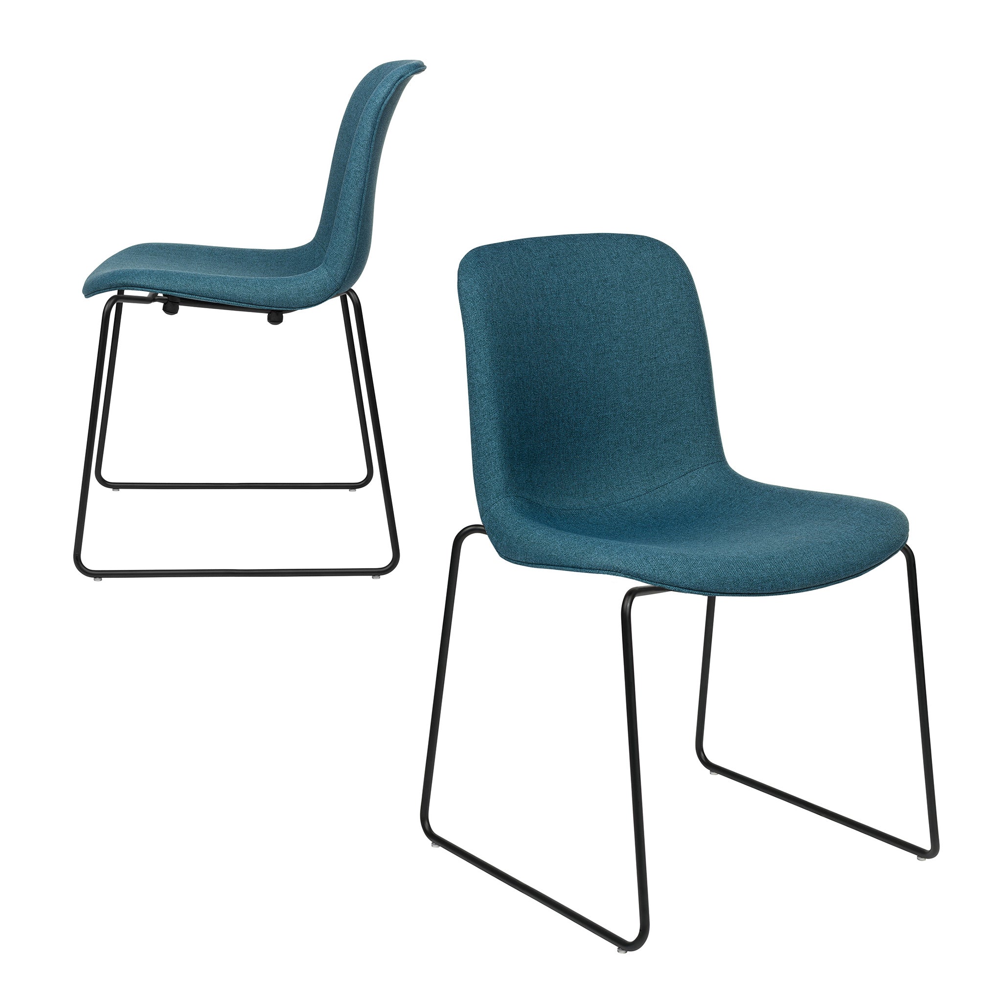 Blue fabric online chair