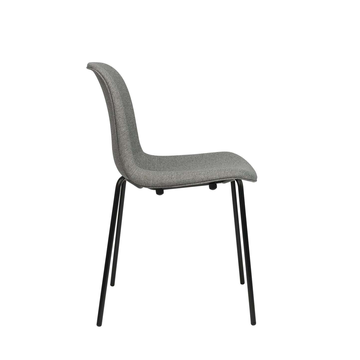 Murray Side Chairs, 4-Leg Base, Set of 2 (Grey Fabric)
