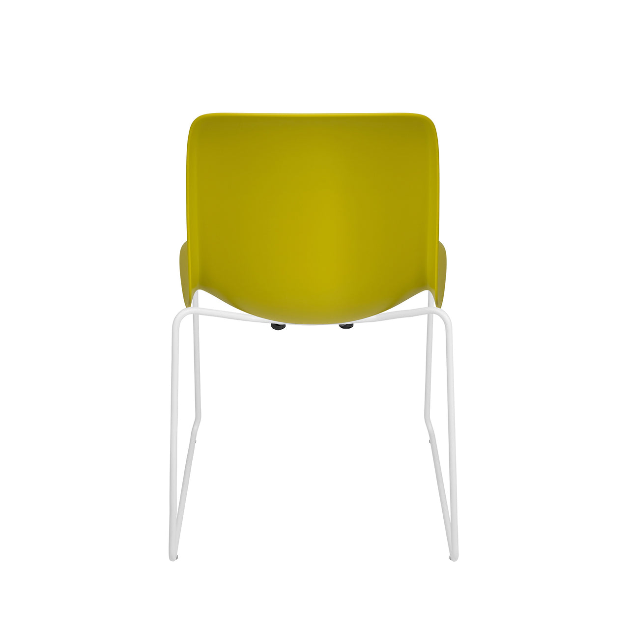 Murray Stackable Side Chairs, Sled Base, Set of 2 (Yellow)
