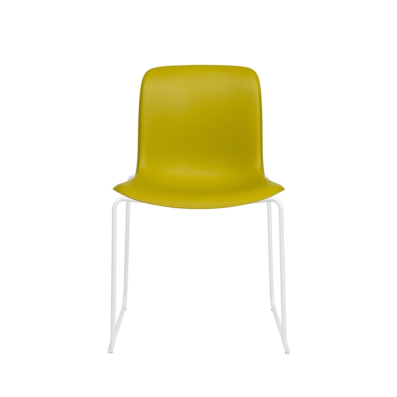 Murray Stackable Side Chairs, Sled Base, Set of 2 (Yellow)