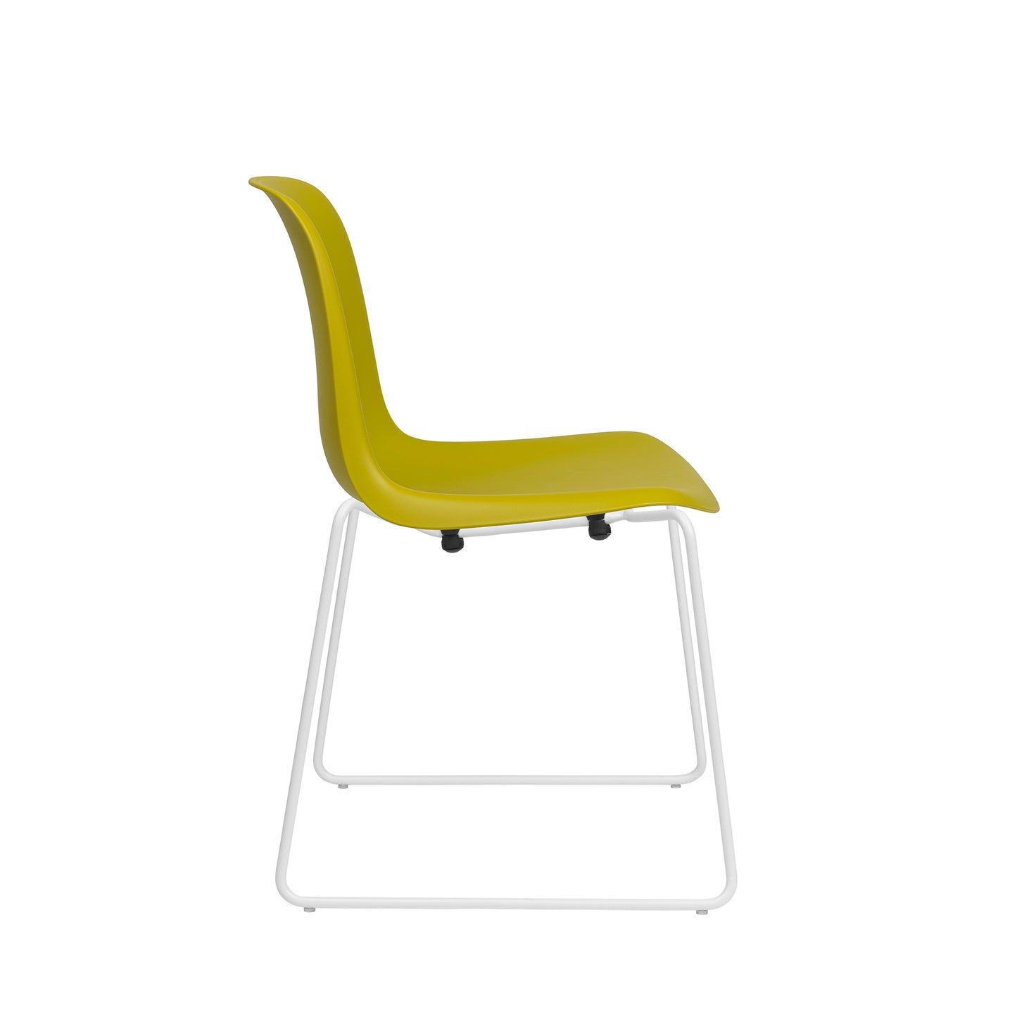 Murray Stackable Side Chairs, Sled Base, Set of 2 (Yellow)