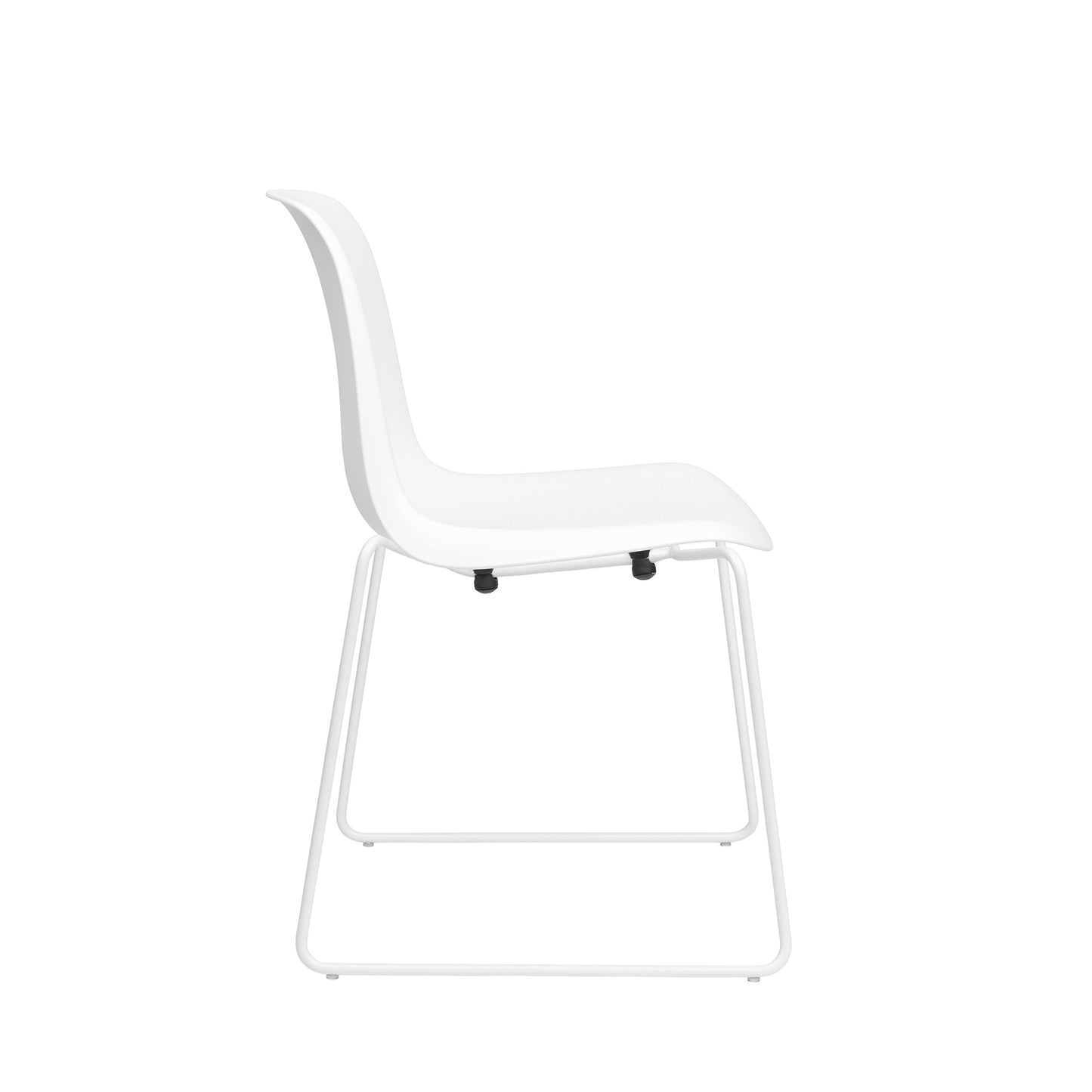 Murray Stackable Side Chairs, Sled Base, Set of 2 (White)