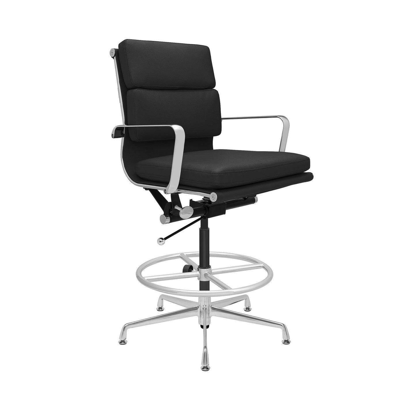 Classic SOHO Soft Padded Drafting Chair (Black)
