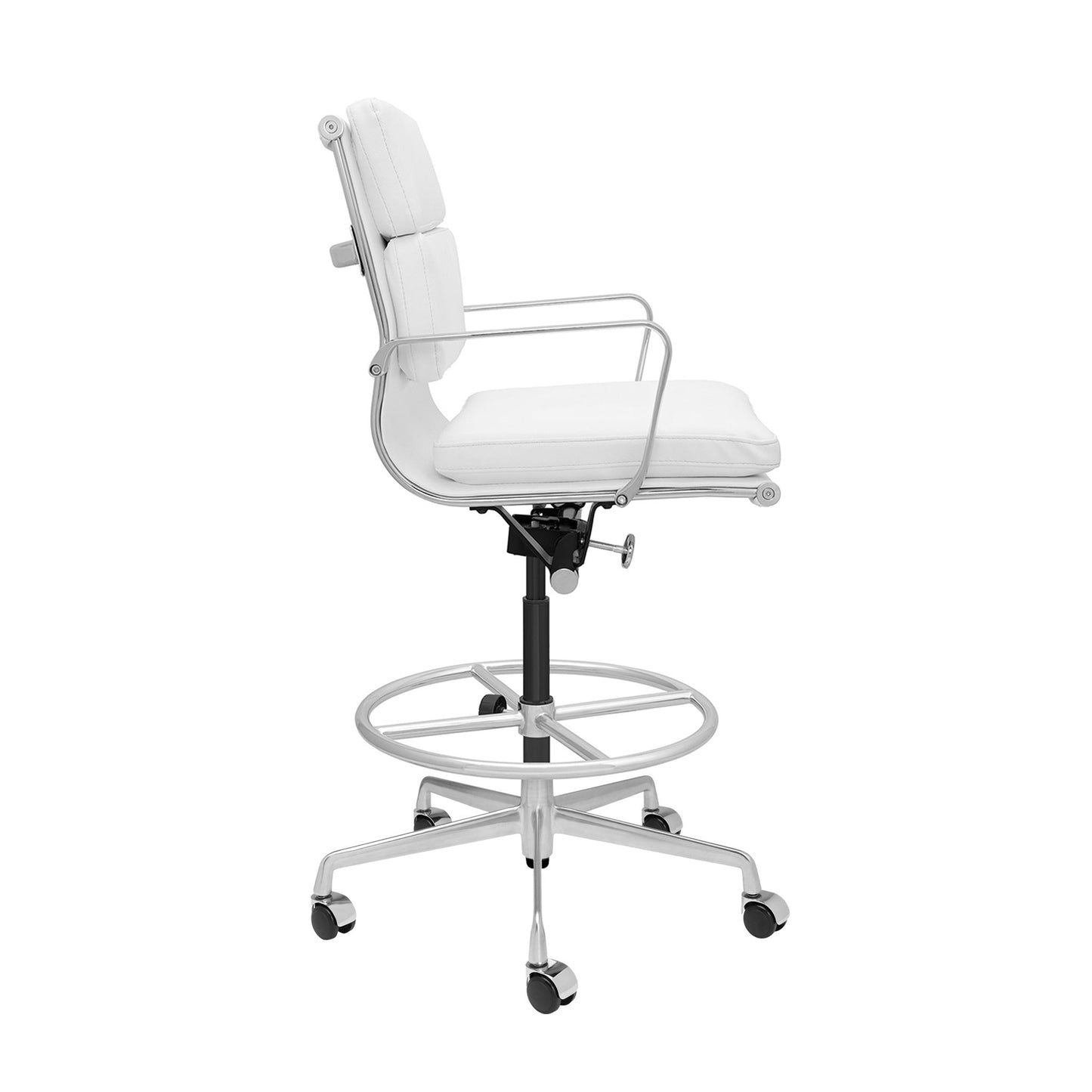 Classic SOHO Soft Padded Drafting Chair (White)