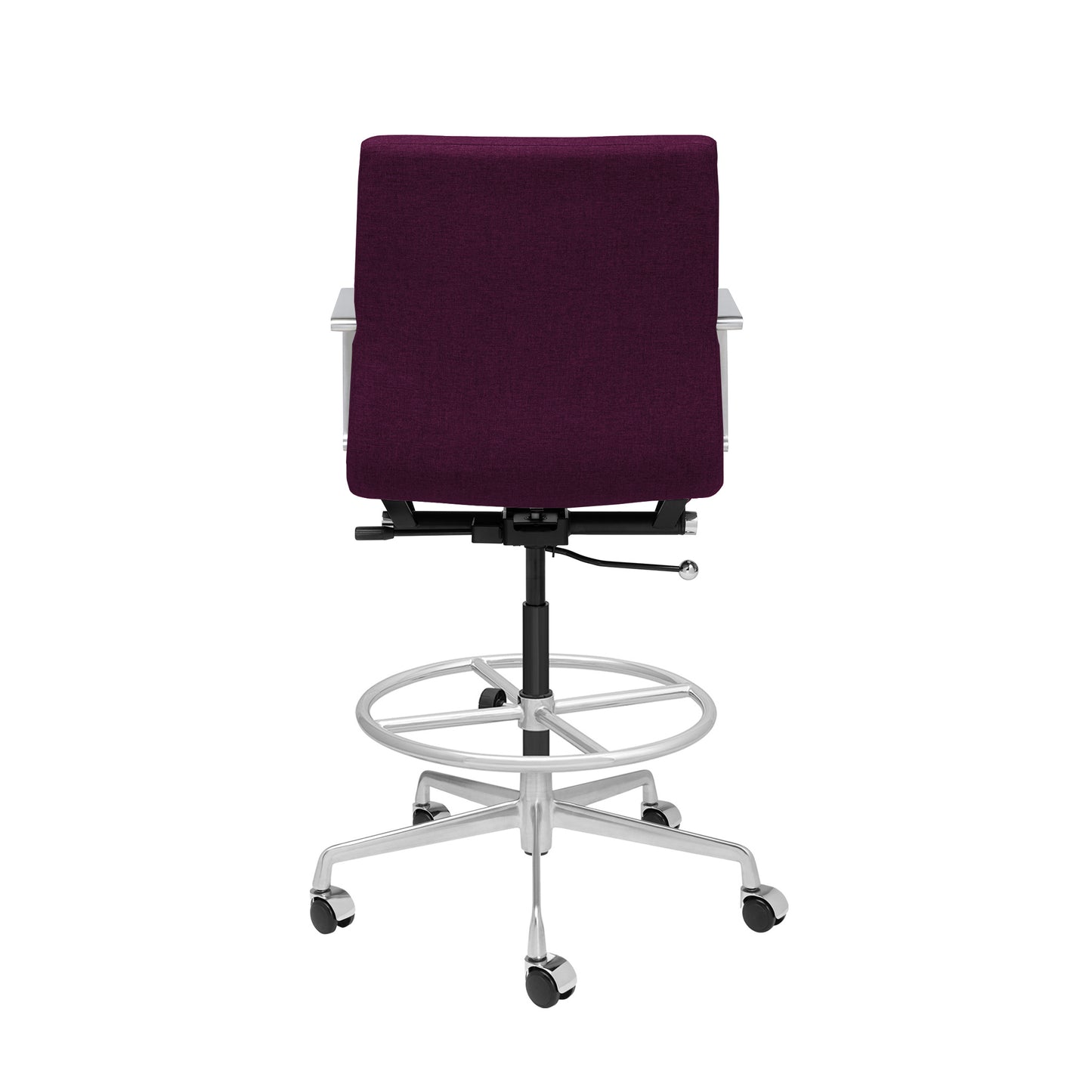 SHIPS MAY 7TH - SOHO II Ribbed Drafting Chair (Purple Fabric)