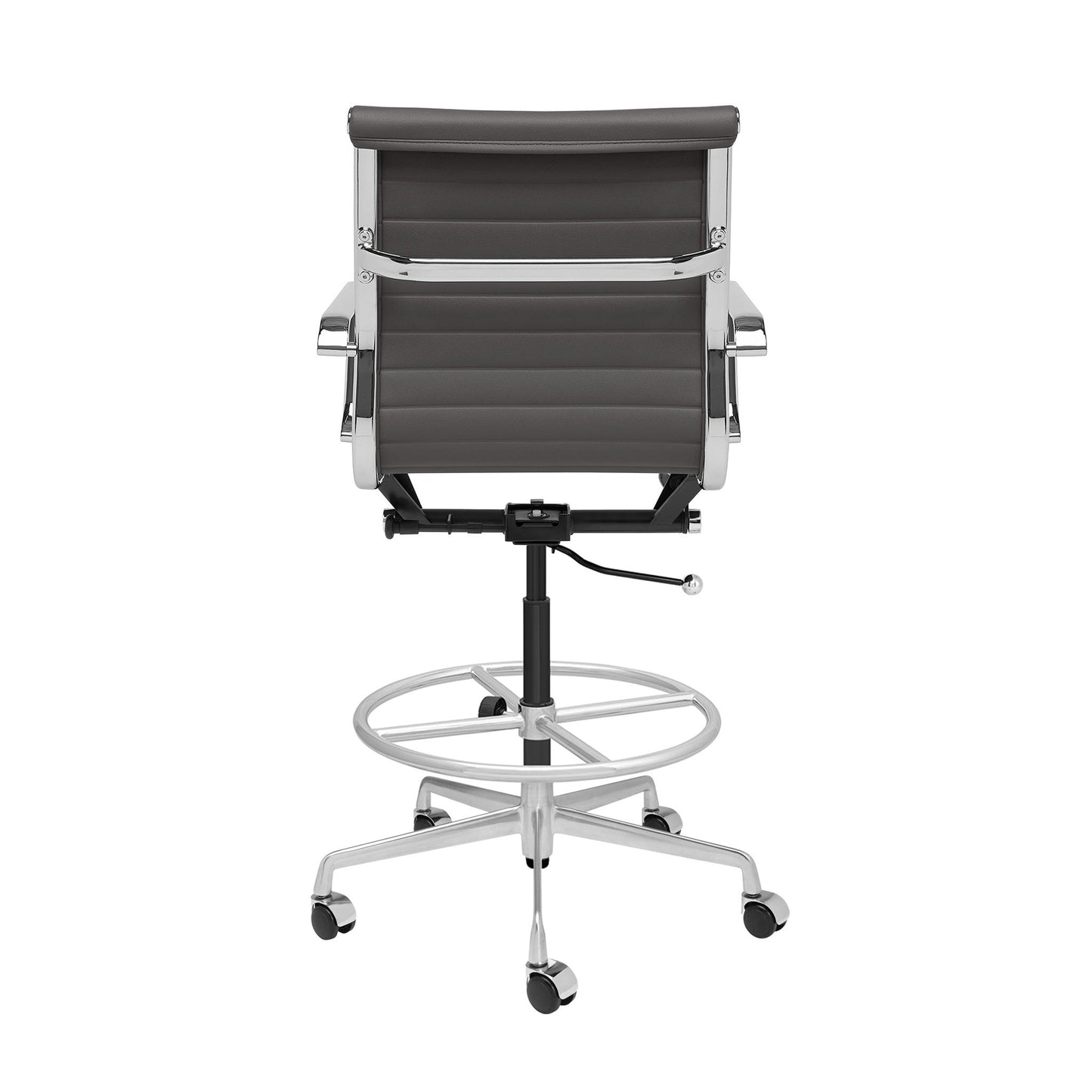 Classic SOHO Ribbed Drafting Chair (Dark Grey)