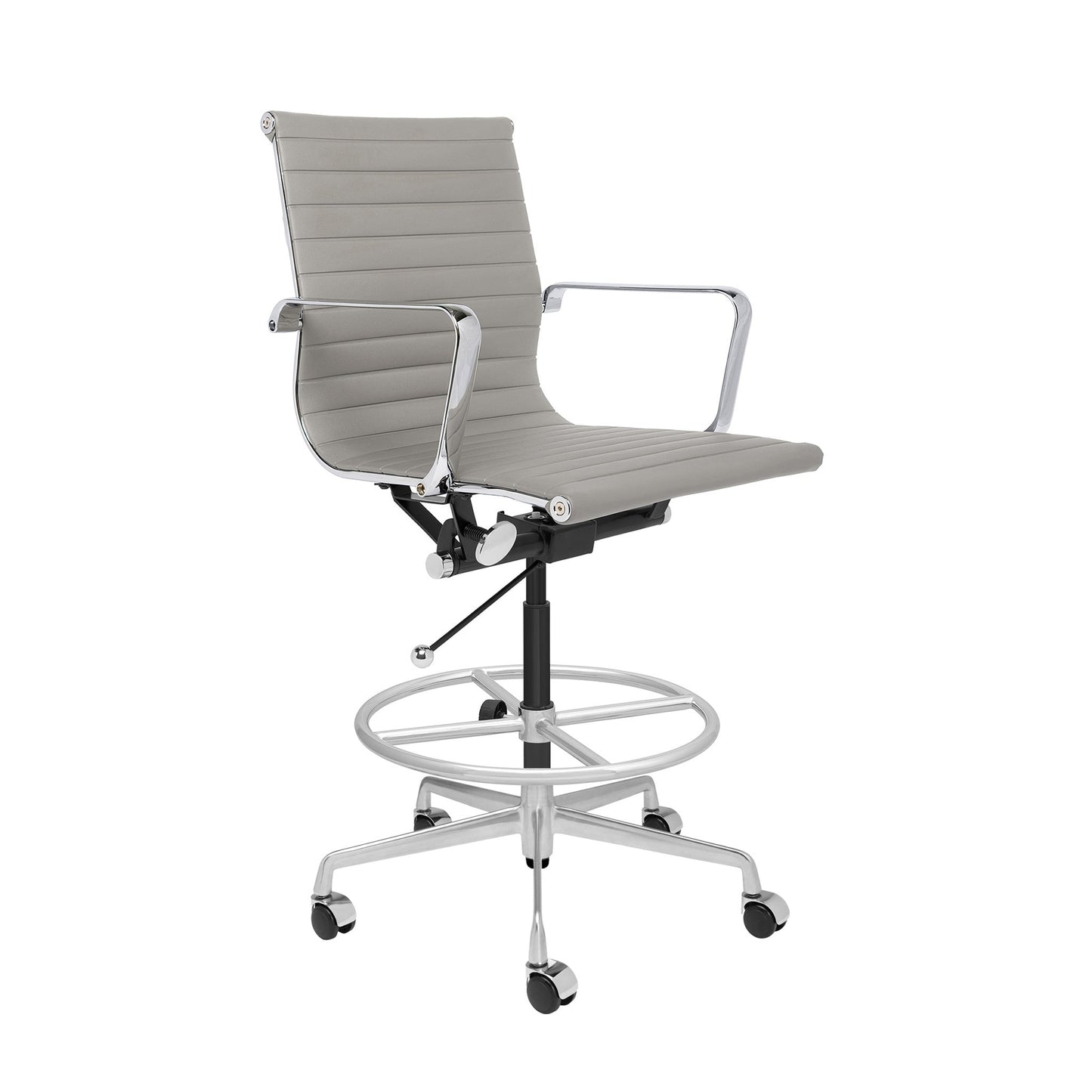 Classic SOHO Ribbed Drafting Chair (Grey)