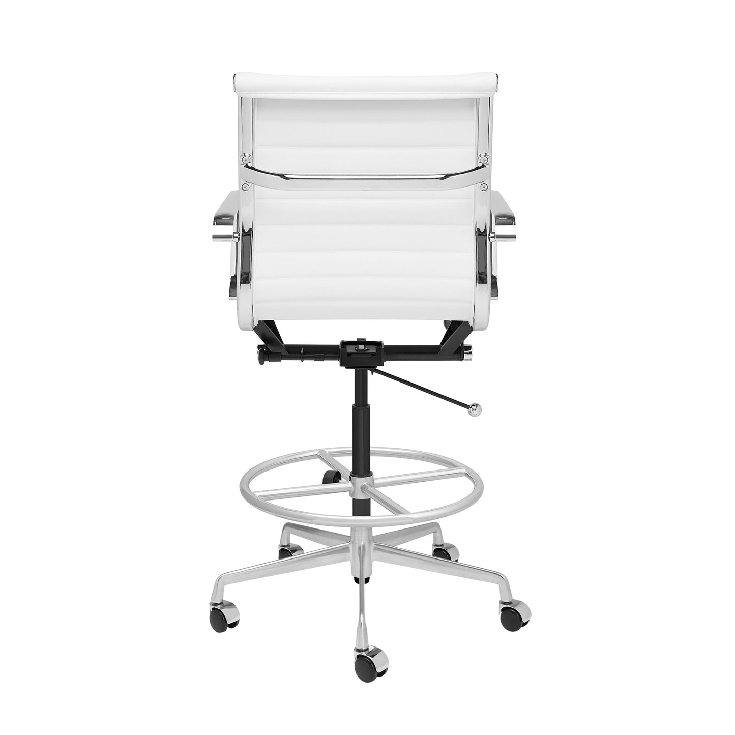 Classic SOHO Ribbed Drafting Chair (White)
