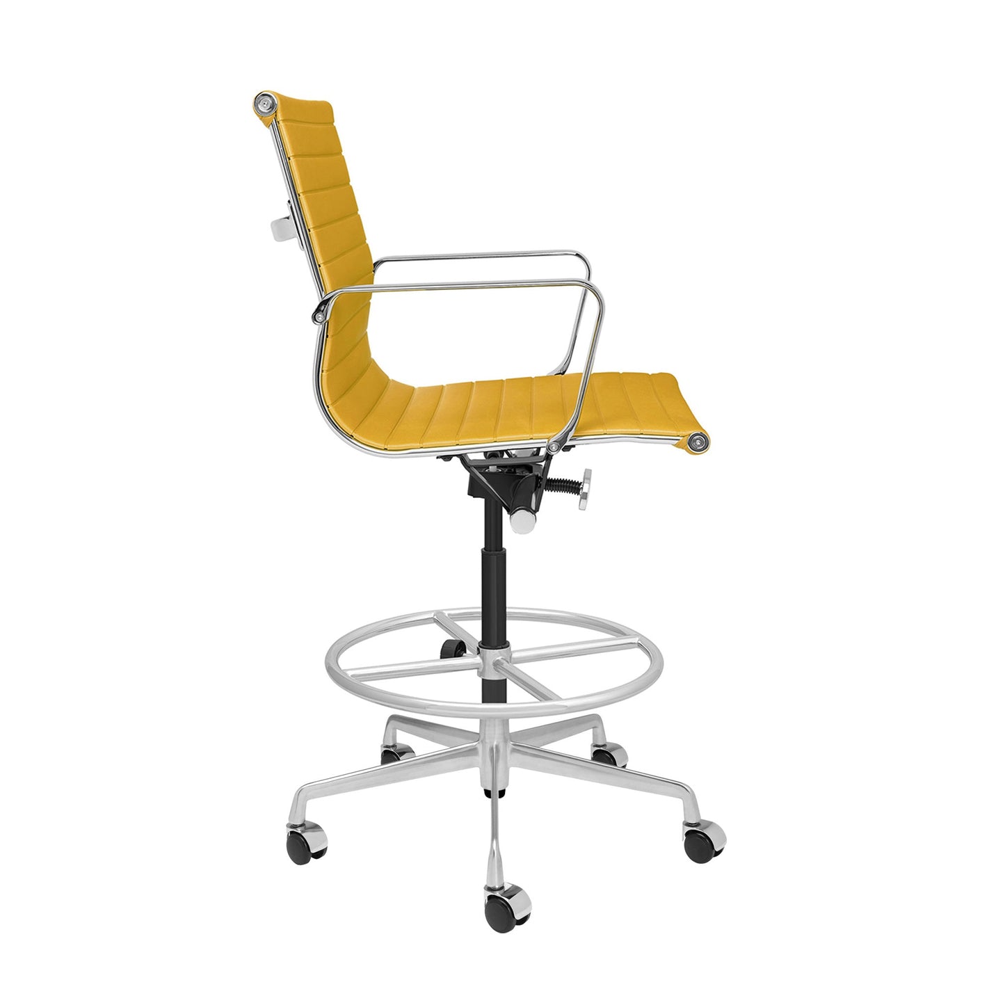 Classic SOHO Ribbed Drafting Chair (Yellow)