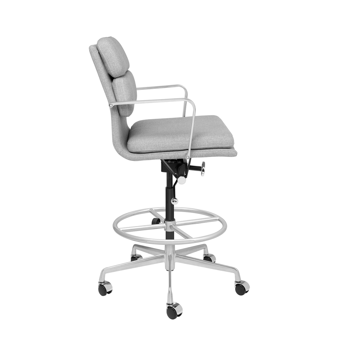 SOHO II Padded Drafting Chair (Grey Fabric)