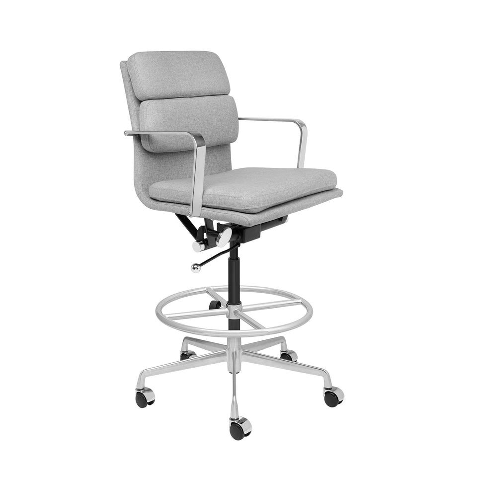 SOHO II Padded Drafting Chair (Grey Fabric)