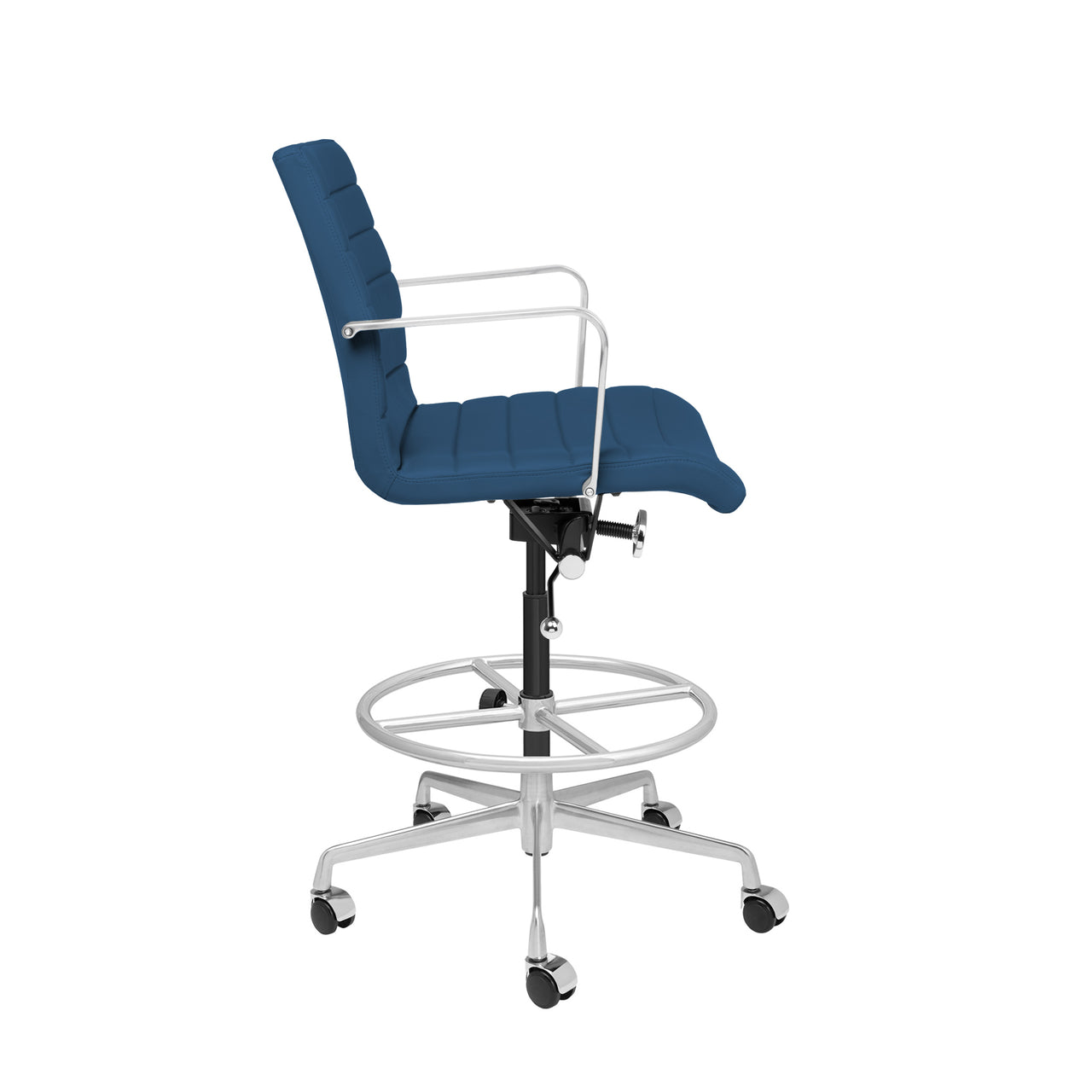 SOHO II Ribbed Drafting Chair (Blue)