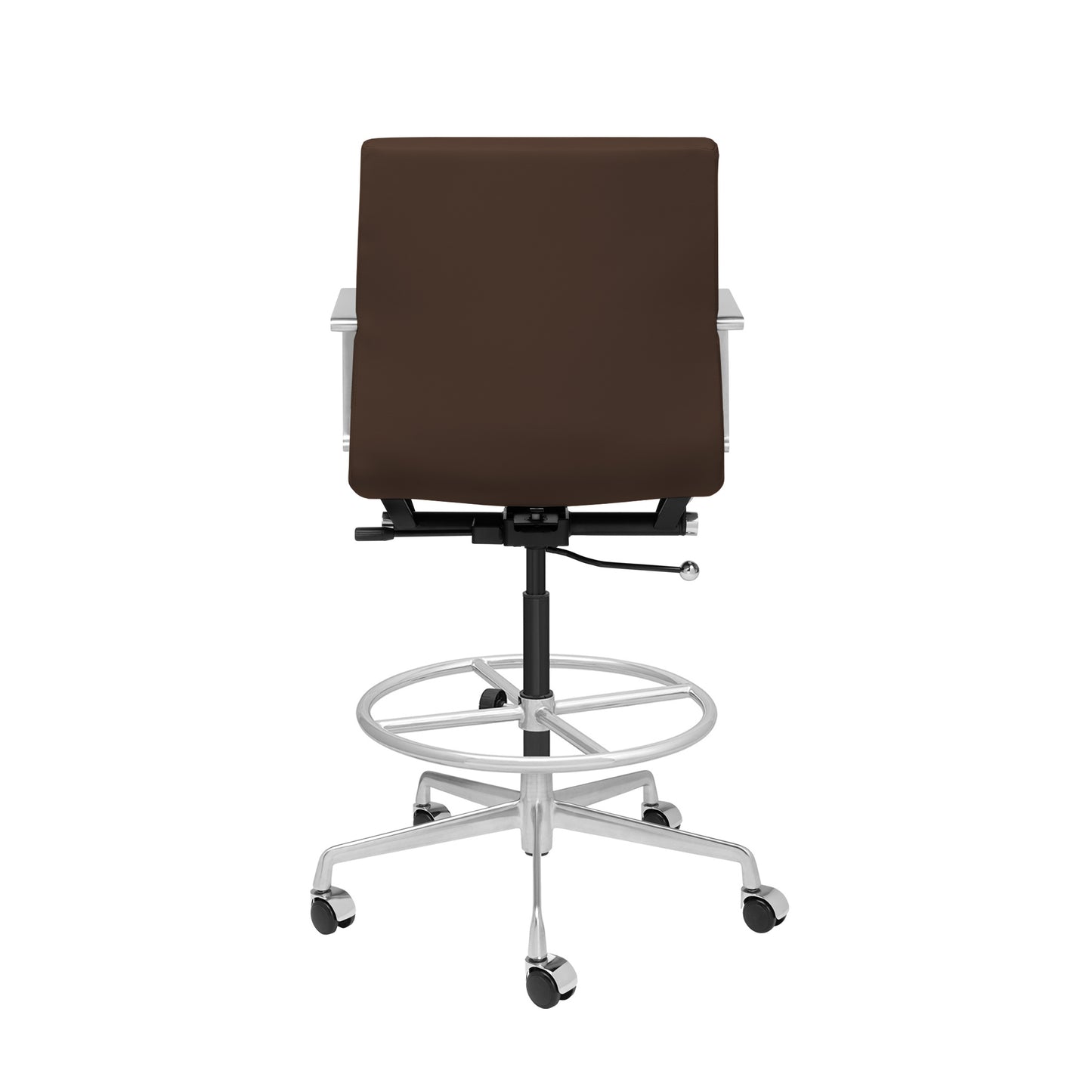 SOHO II Ribbed Drafting Chair (Dark Brown)