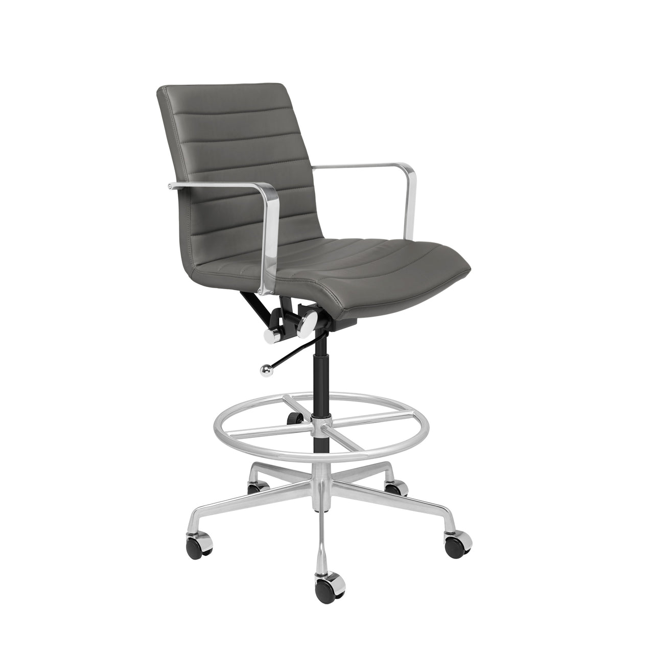 SOHO II Ribbed Drafting Chair (Dark Grey) – Laura Furniture
