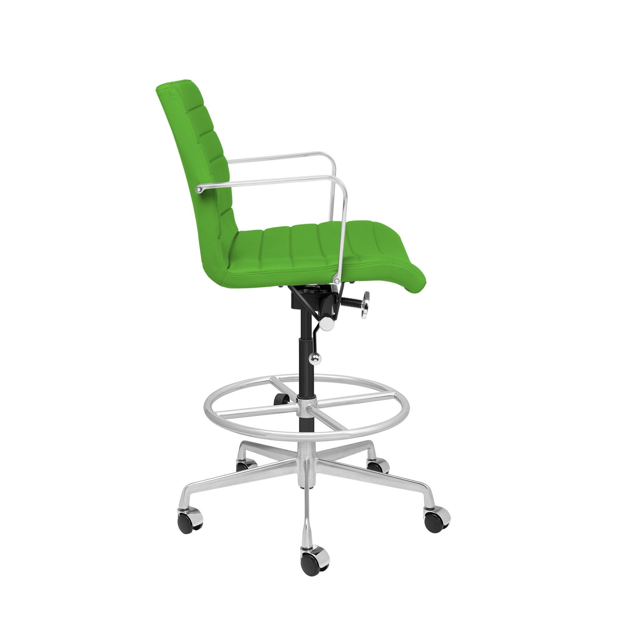 SOHO II Ribbed Drafting Chair Green Laura Furniture