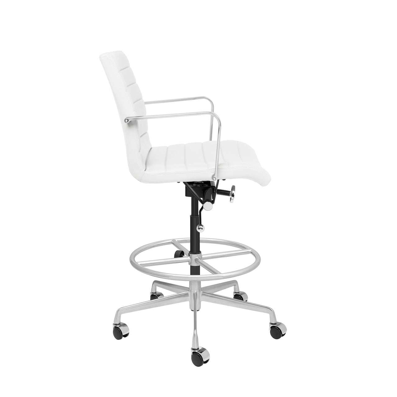SOHO II Ribbed Drafting Chair (White)