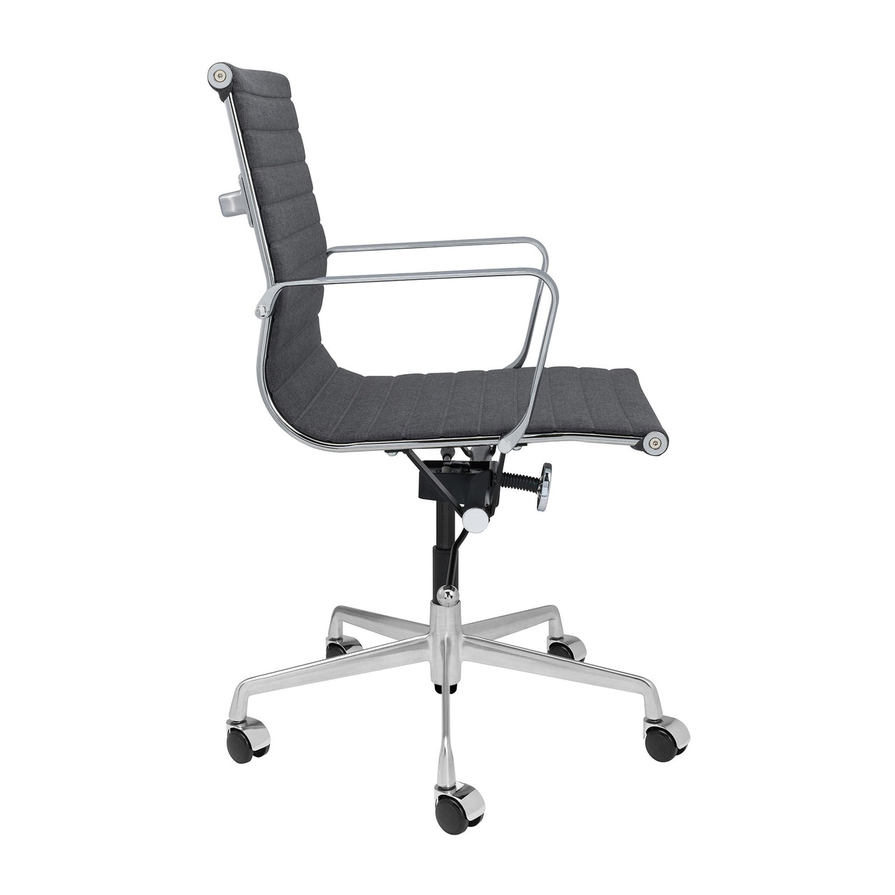 Classic SOHO Ribbed Management Chair (Charcoal Fabric)