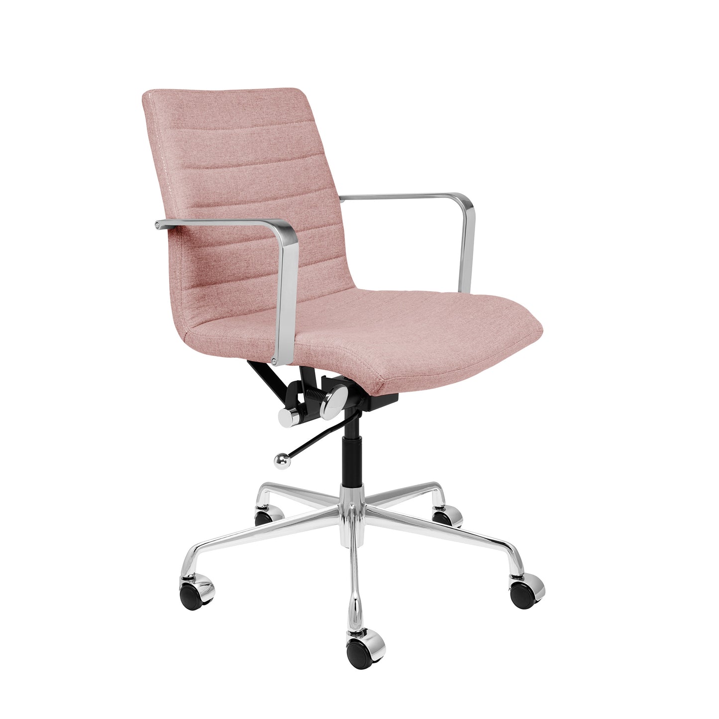 SOHO II Ribbed Management Chair (Coral Pink Fabric)