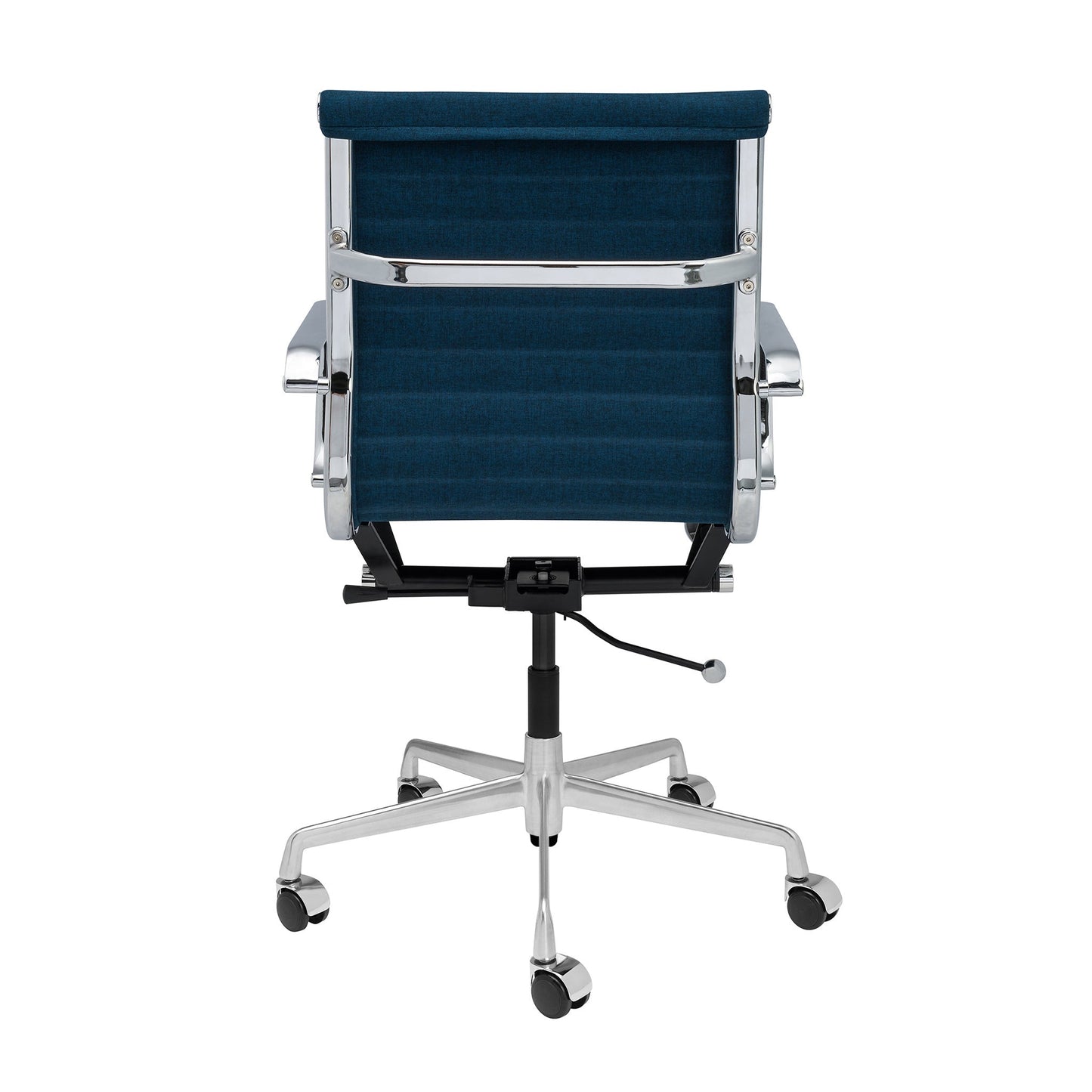 Classic SOHO Ribbed Management Chair (Dark Blue Fabric)