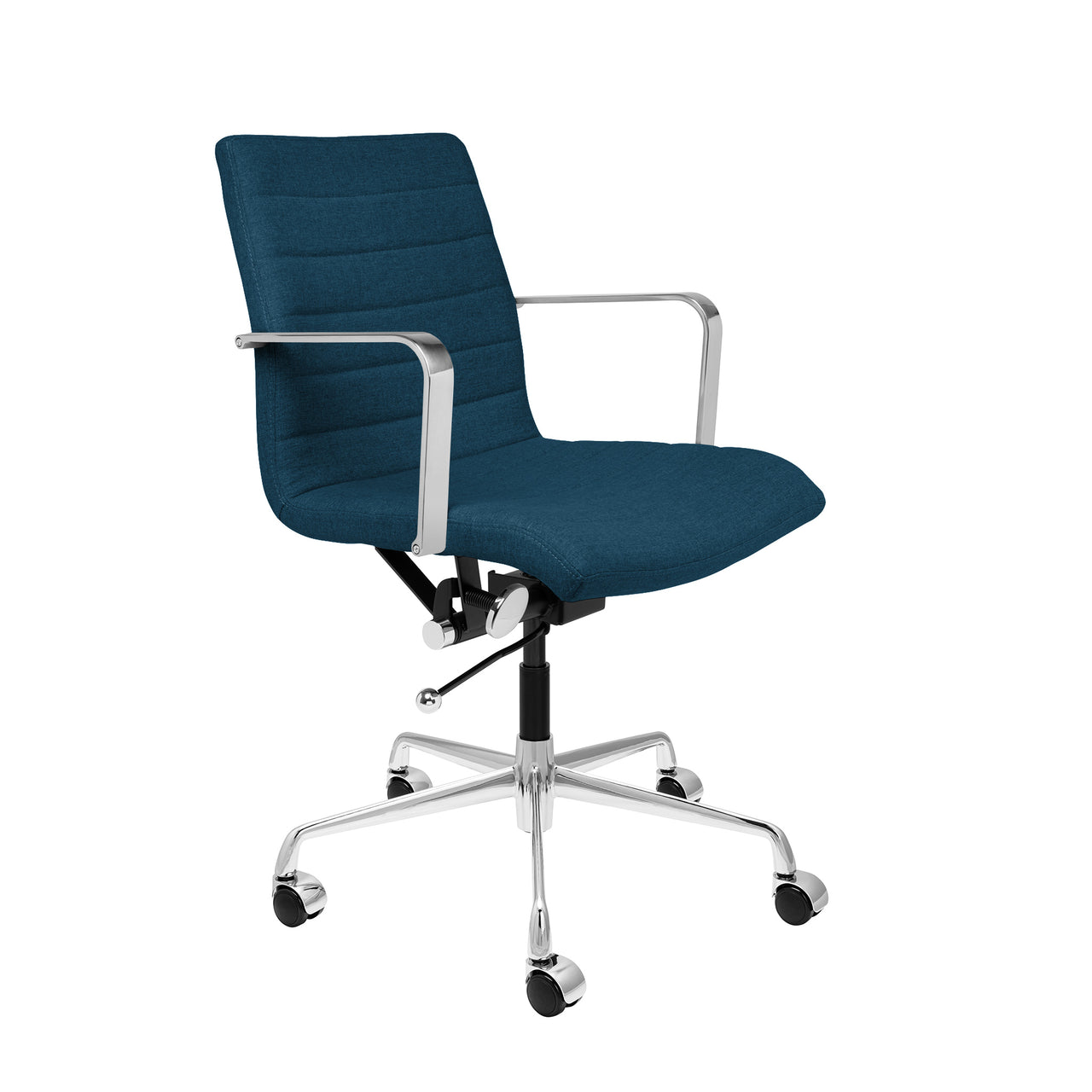 SOHO II Ribbed Management Chair (Dark Blue Fabric)