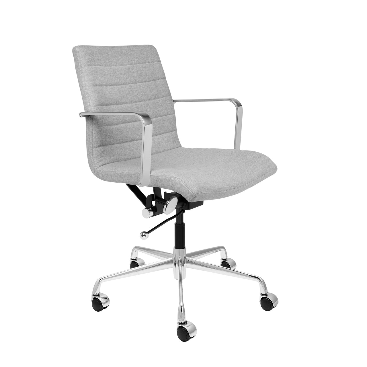 SHIPS JULY 30TH - SOHO II Ribbed Management Chair (Grey Fabric)