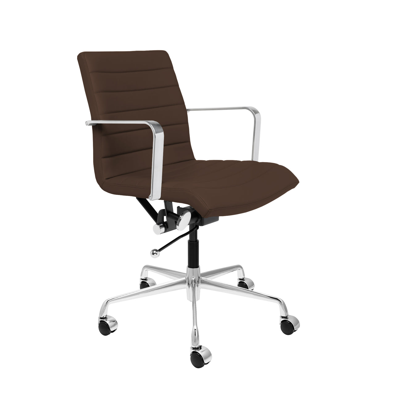 SOHO II Ribbed Management Chair (Dark Brown)