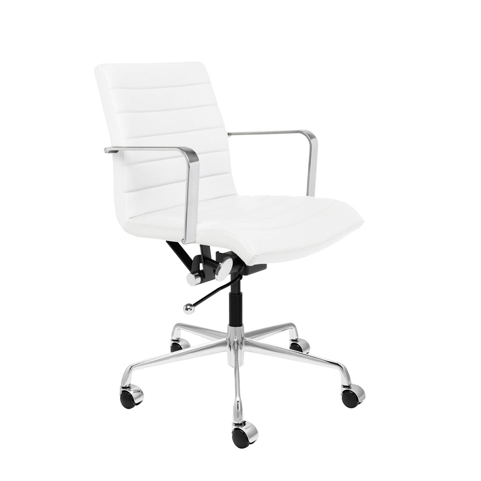 SOHO II Ribbed Management Chair (White)