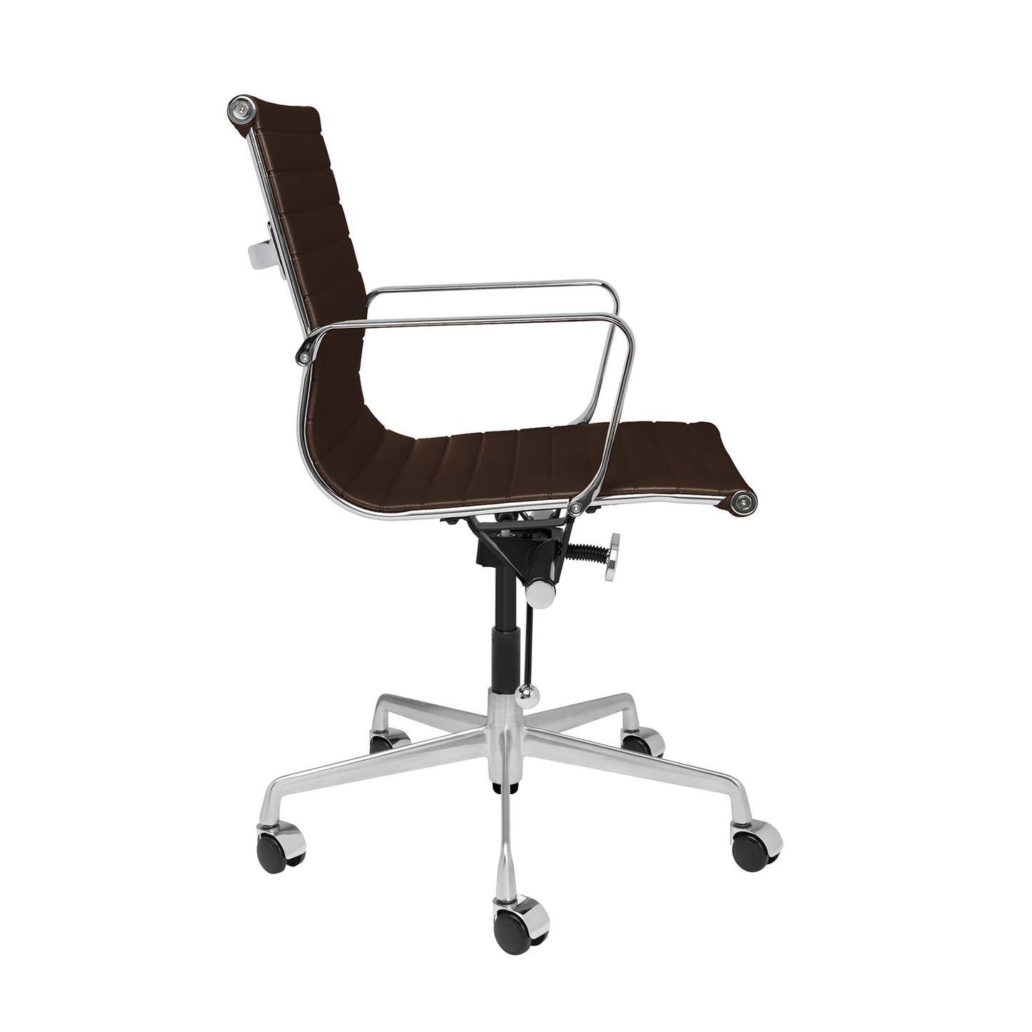Classic SOHO Ribbed Management Chair (Dark Brown)