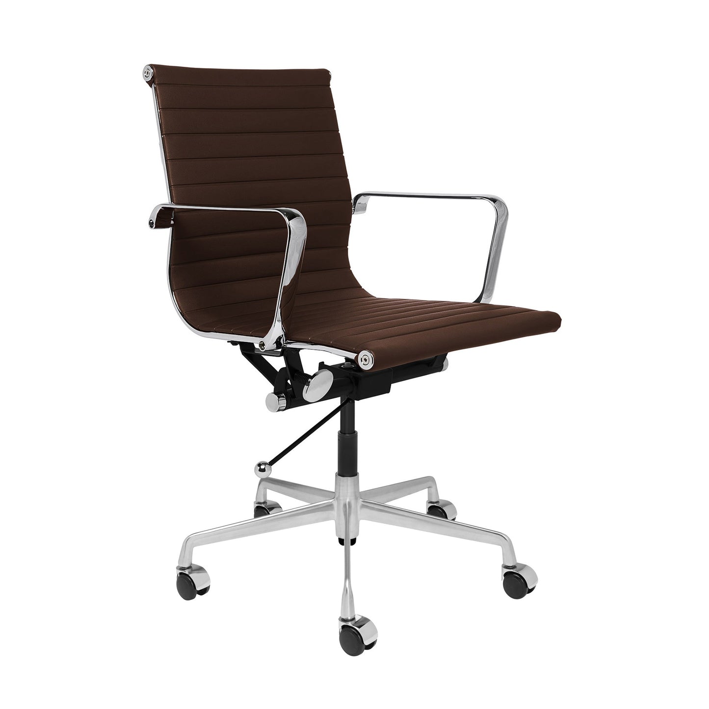 Classic SOHO Ribbed Management Chair (Dark Brown)