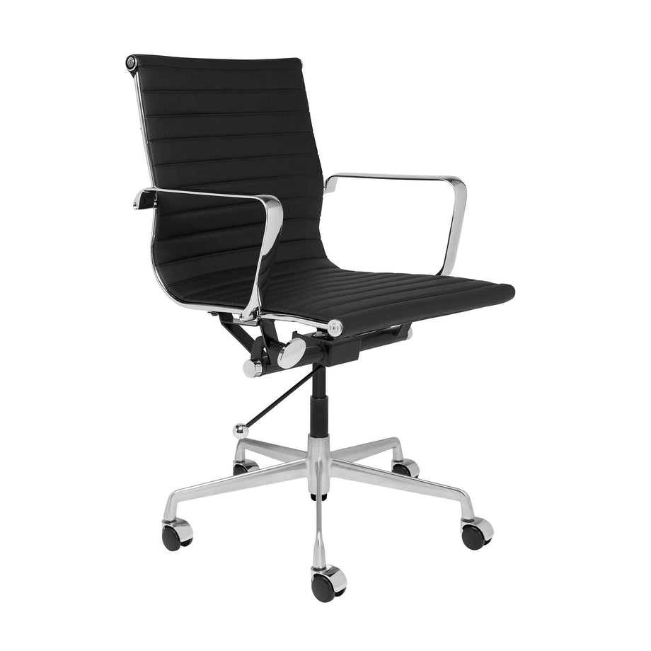 Classic SOHO Ribbed Management Chair (Black) – Laura Furniture