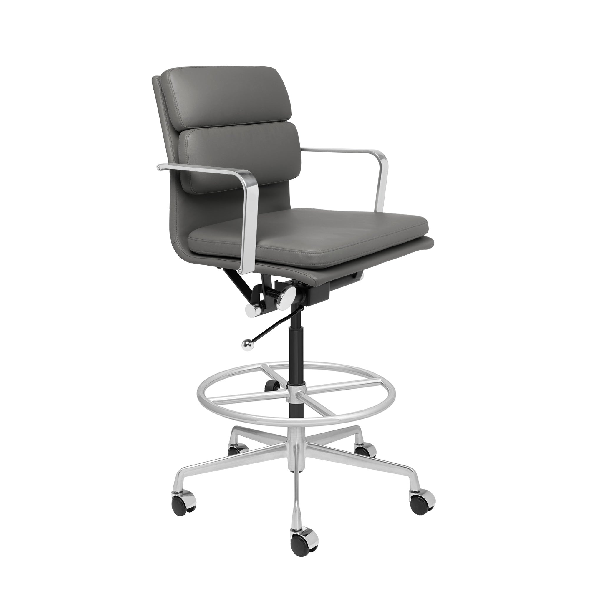 SOHO II Padded Drafting Chair Dark Grey Laura Furniture