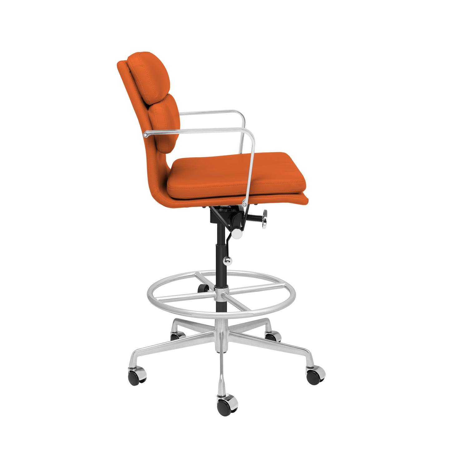 SHIPS MAY 17TH - SOHO II Padded Drafting Chair (Orange)