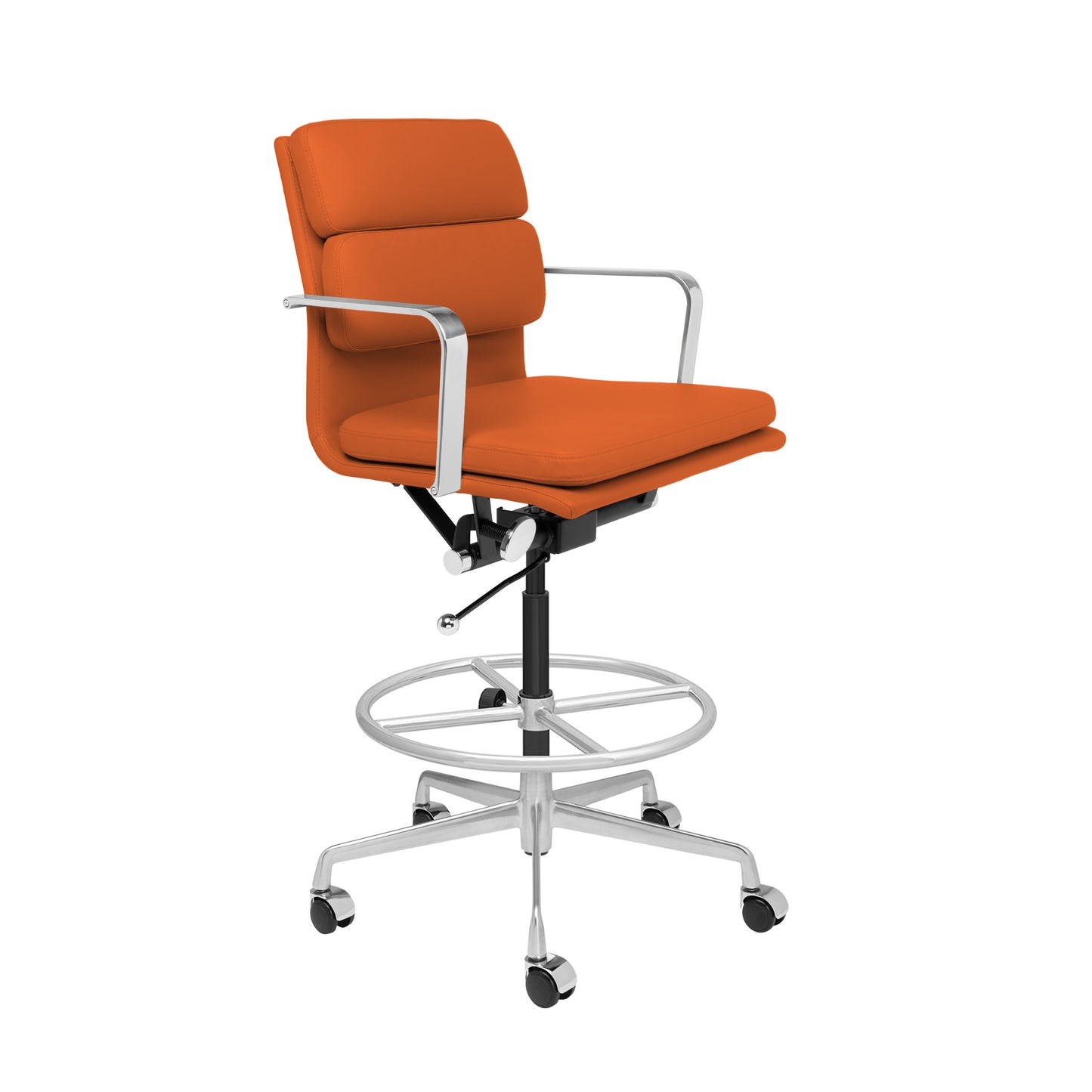 SHIPS MAY 17TH - SOHO II Padded Drafting Chair (Orange)